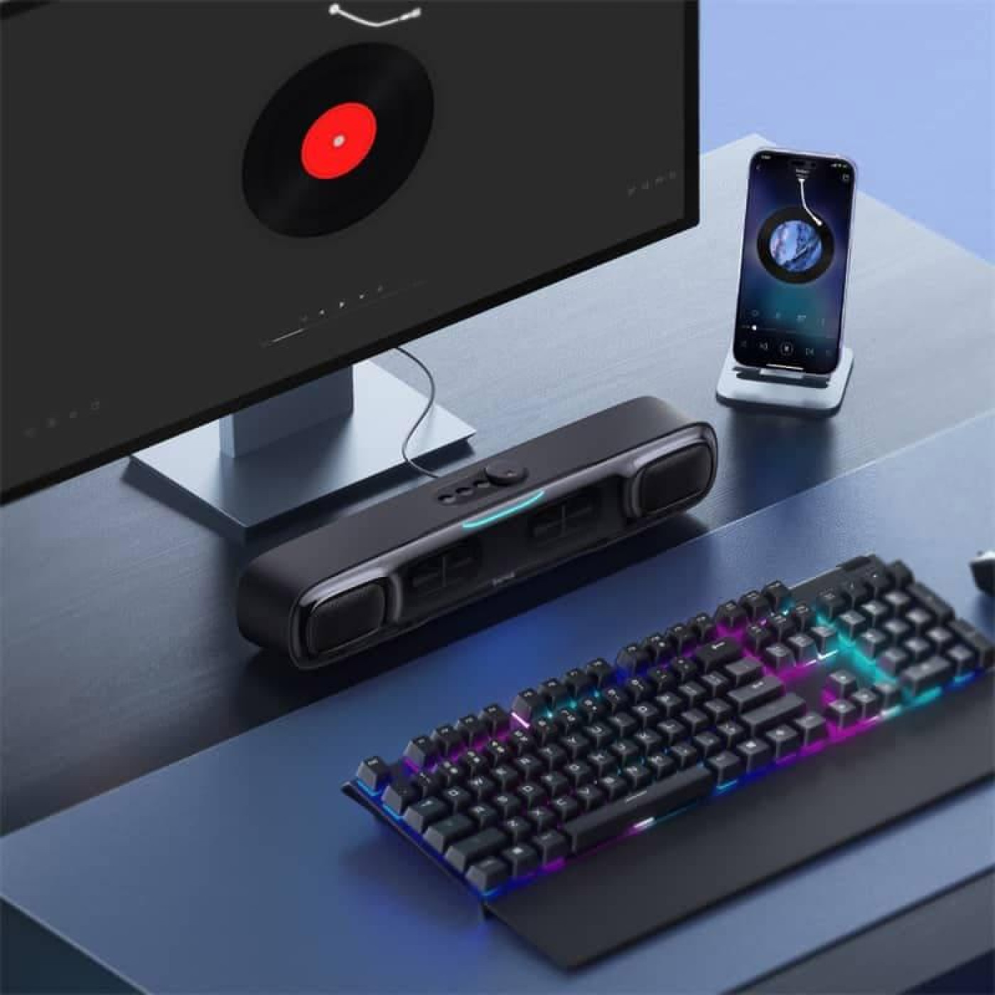 Саундбар Baseus AeQur DS10 Mini Soundbar Cluster Black (A20054402111-00)