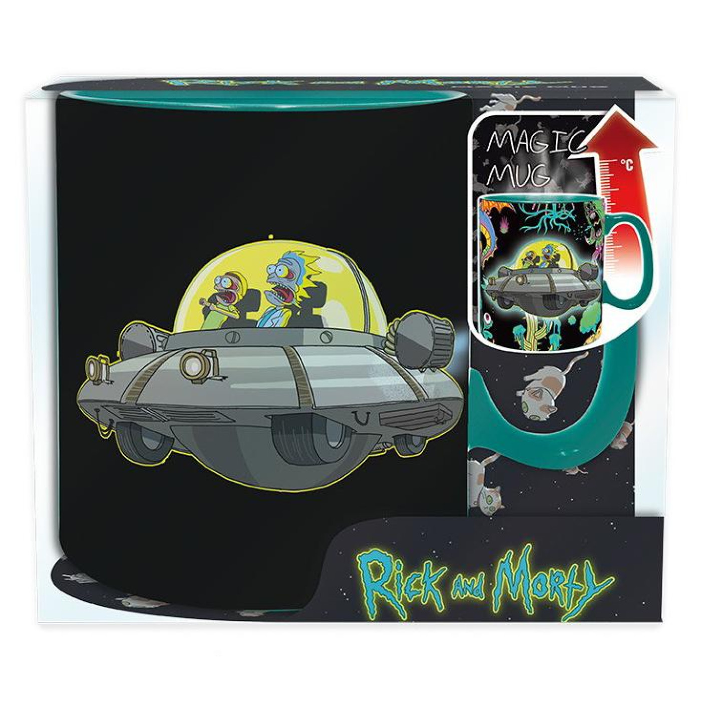 Чашка хамелеон RICK AND MORTY Spaceship (Рик та Морти) 460 мл