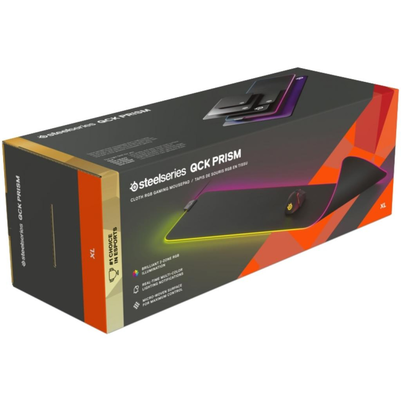 Ігрова поверхня SteelSeries QcK Prism RGB Cloth XL Black (63826)