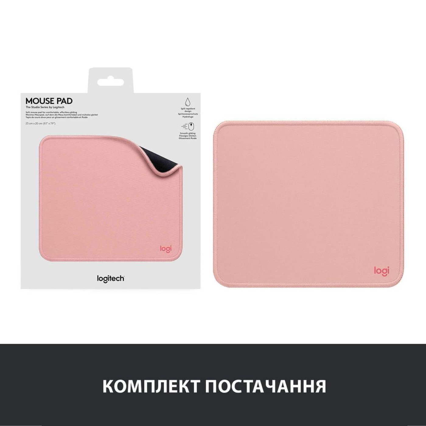 Ігрова поверхня Logitech Studio Series Darker Rose (956-000050)