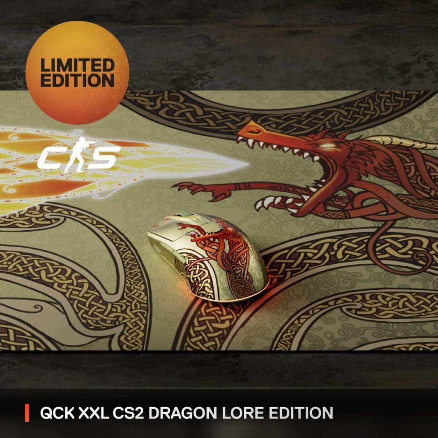 Игровая поверхность SteelSeries Qck XXL CS2 Edition (Dragon Lore) (63448)