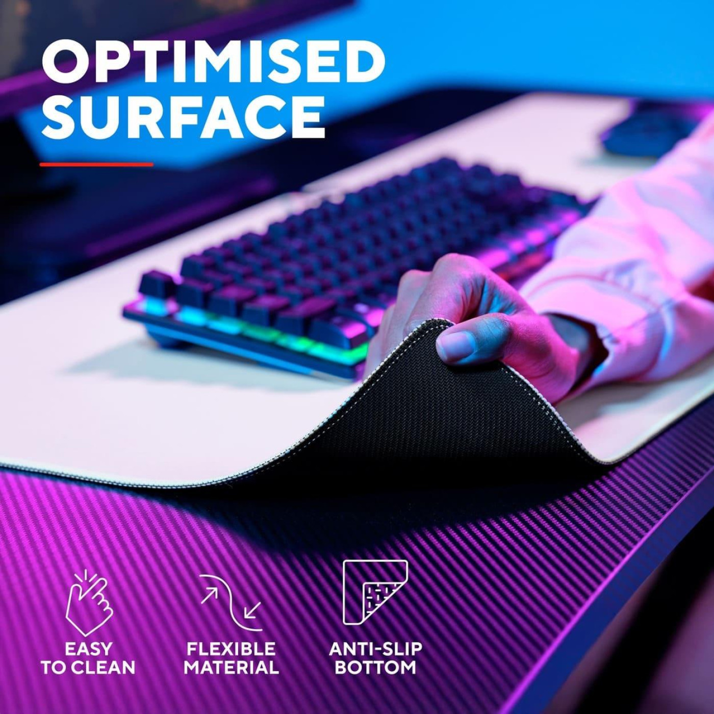 Игровая поверхность Trust GXT 759 XXL (900x400x3мм) White (25613_TRUST)