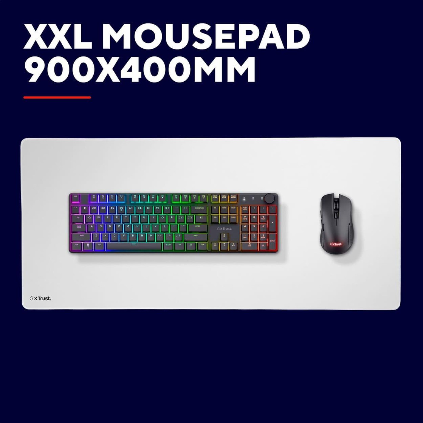 Игровая поверхность Trust GXT 759 XXL (900x400x3мм) White (25613_TRUST)