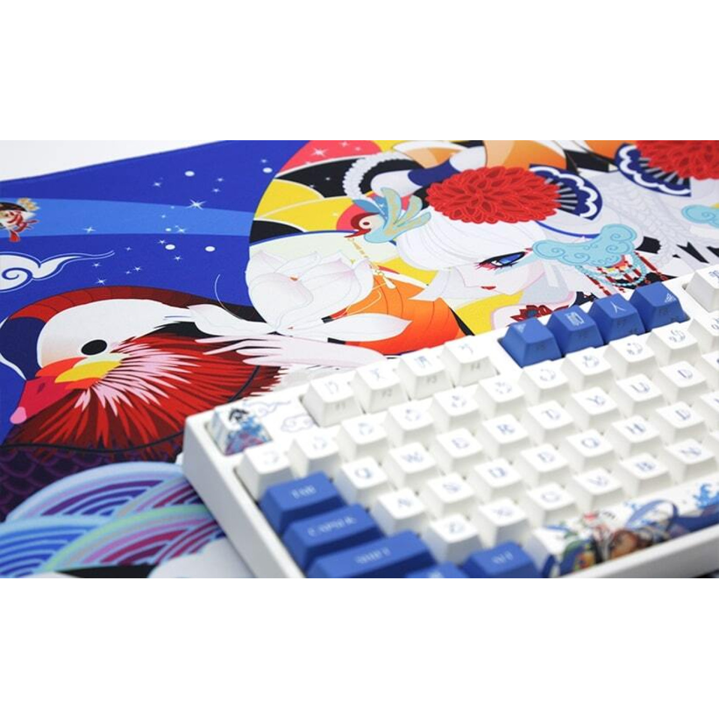 Игровая поверхность Varmilo Lovebirds Desk Mat XL (900х400х3мм) Blue (ZDB032-01)