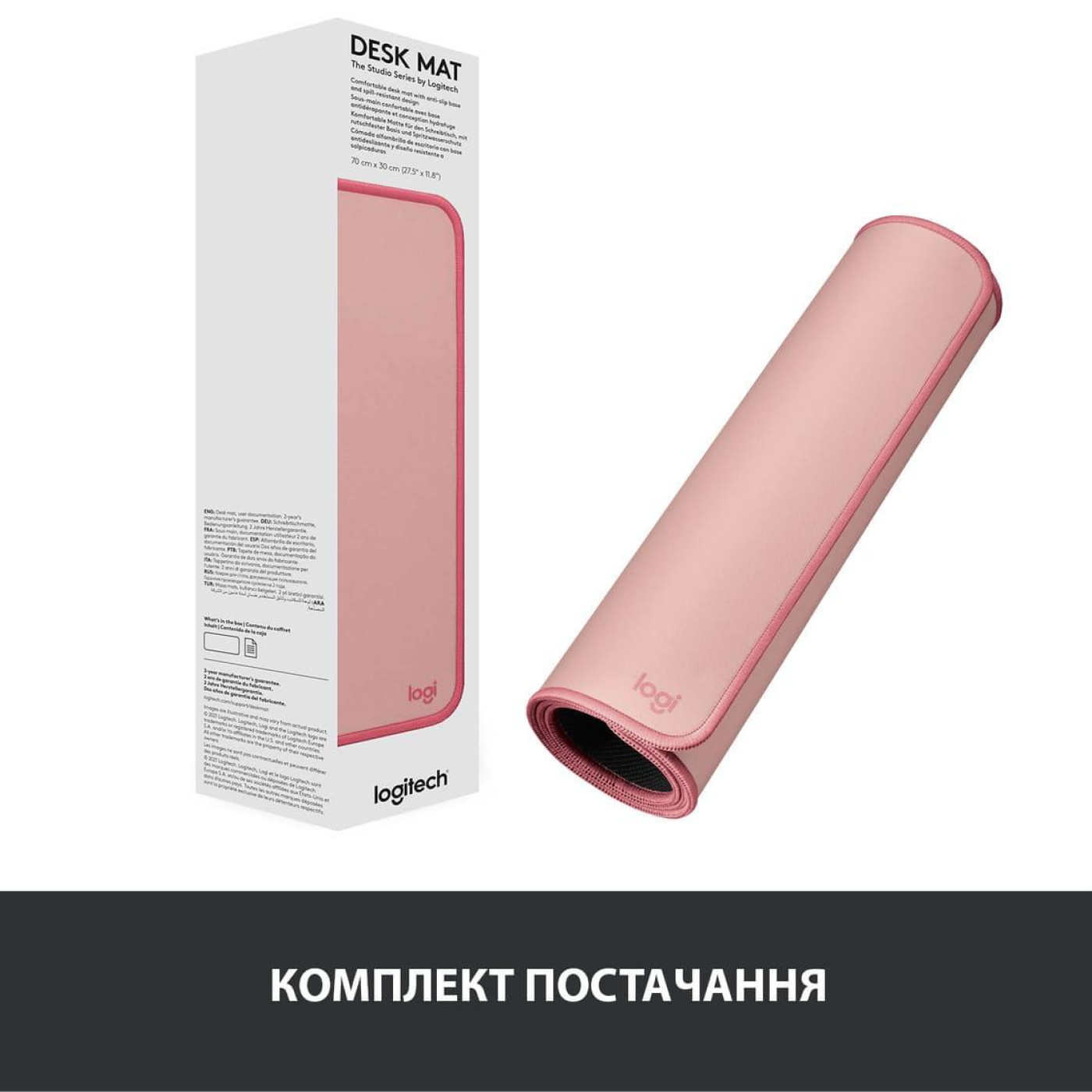 Игровая поверхность Logitech Desk Mat Studio Series Darker Rose (956-000053)