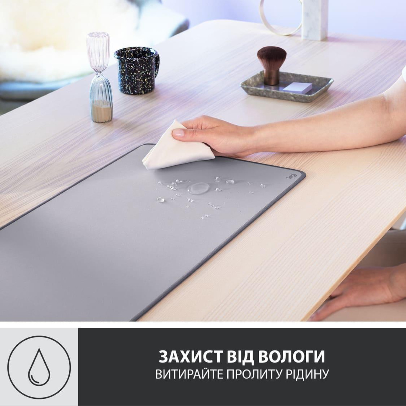 Ігрова поверхня Logitech Desk Mat Studio Series Mid Grey (956-000052)