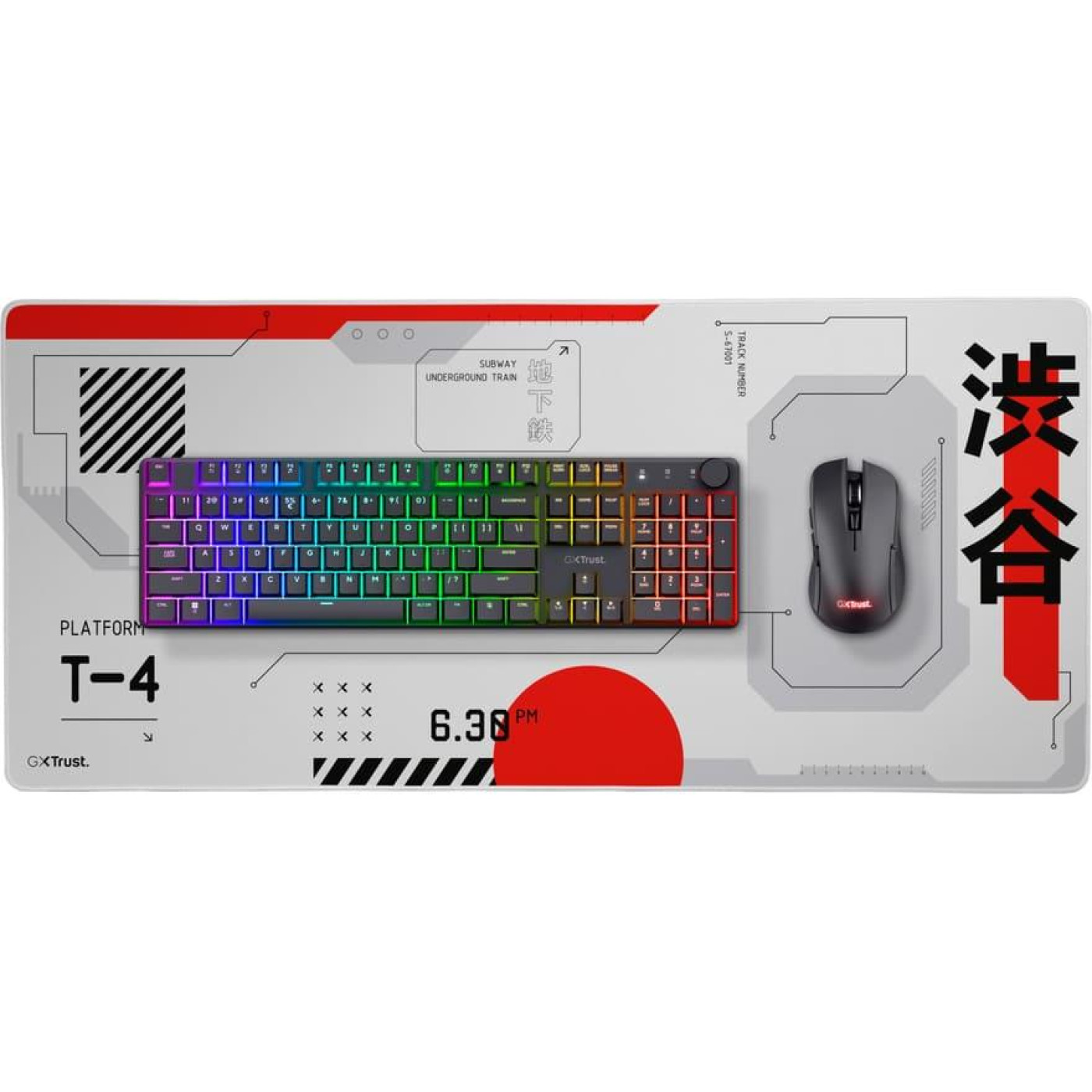 Ігрова поверхня Trust GXT 759 XXL (900x400x3мм) White Red (25717_TRUST)