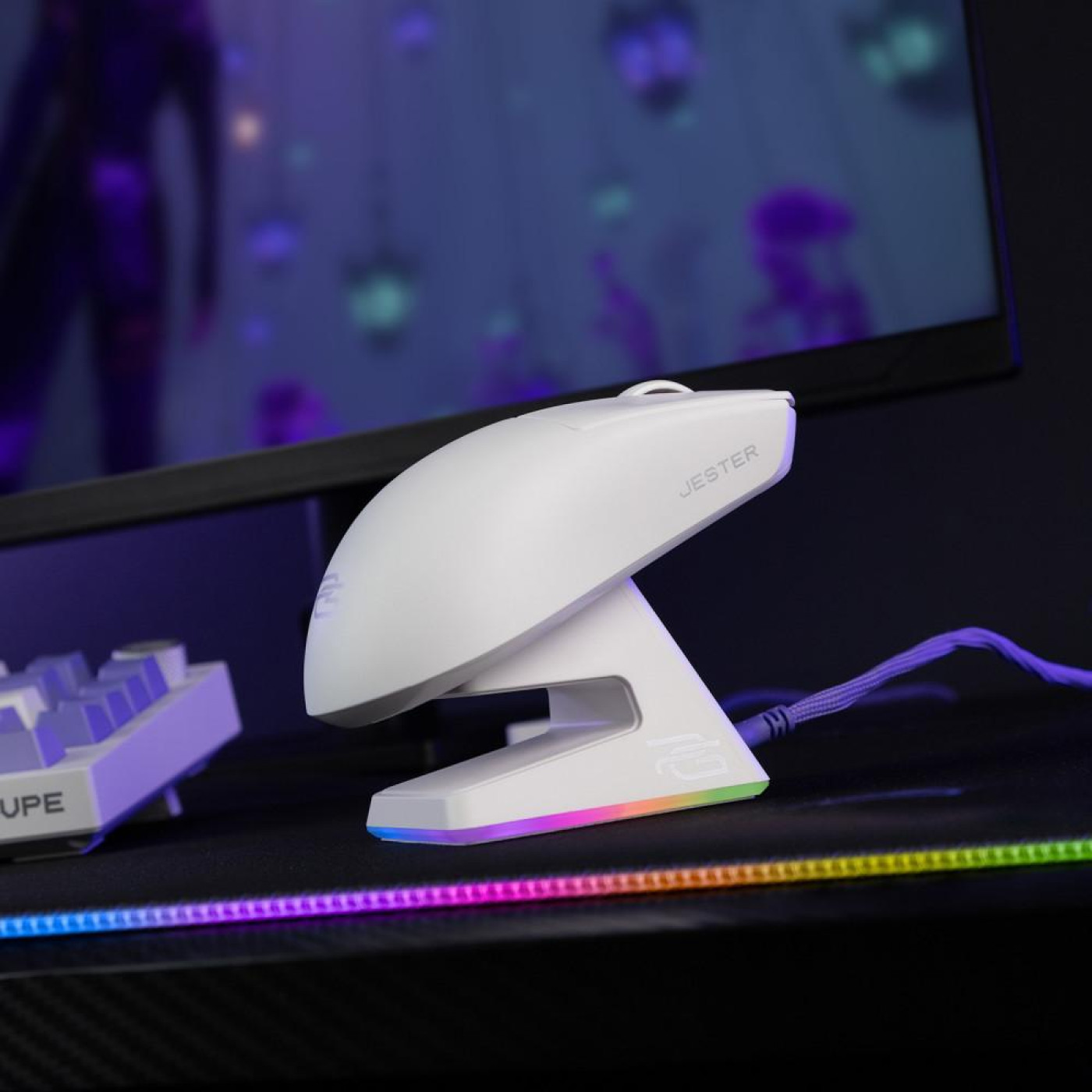 Миша Proove Gaming Jester 8K with Charging Dock White Purple (WMJSCD022017)