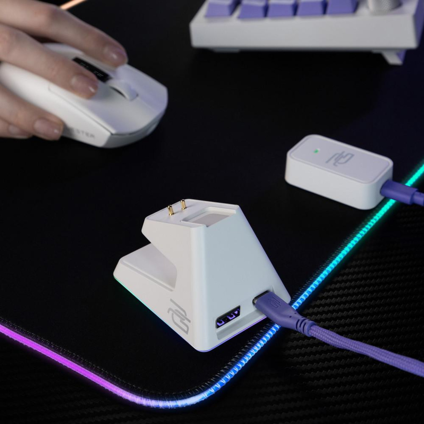 Миша Proove Gaming Jester 8K with Charging Dock White Purple (WMJSCD022017)