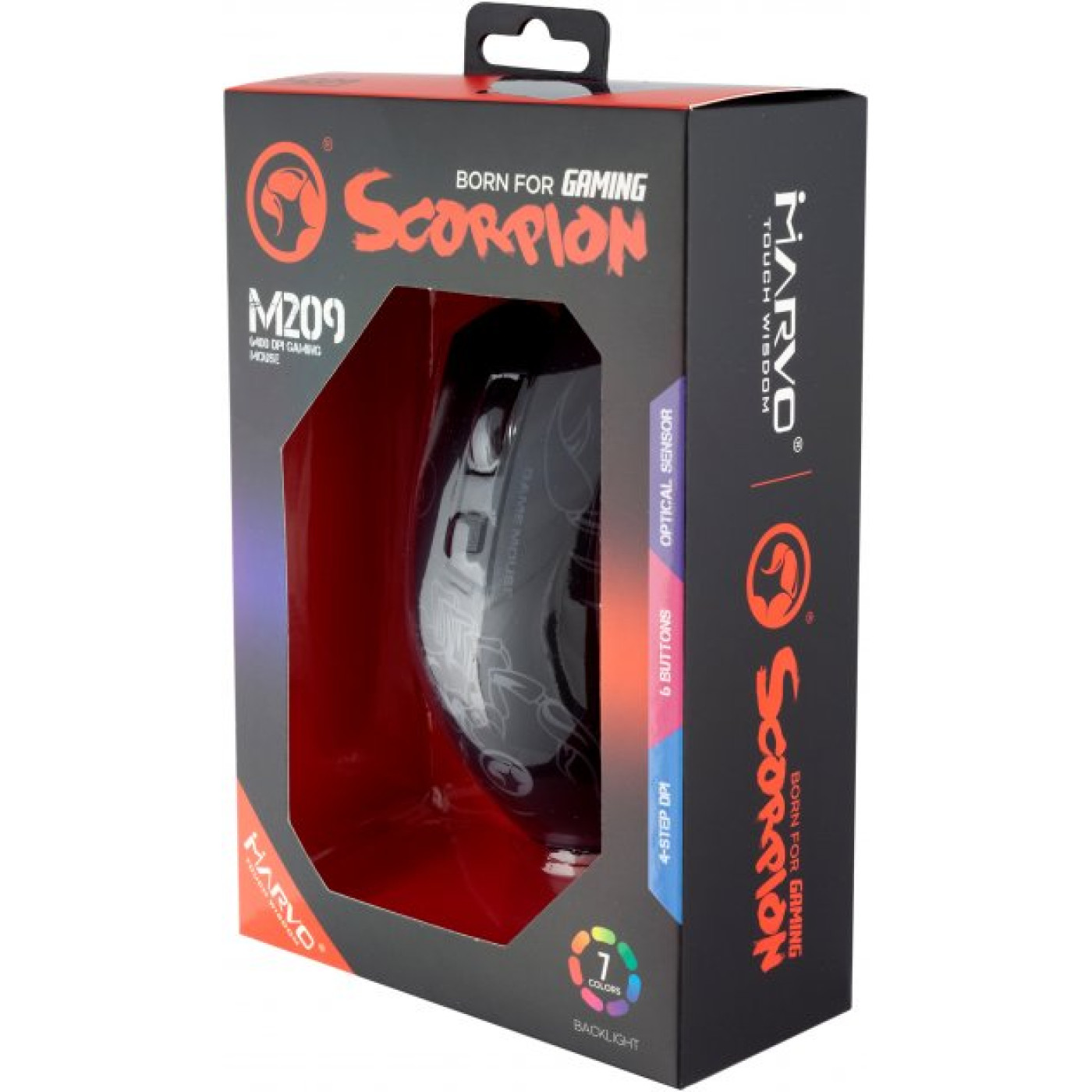 Миша Marvo M209 LED USB Black (M209)