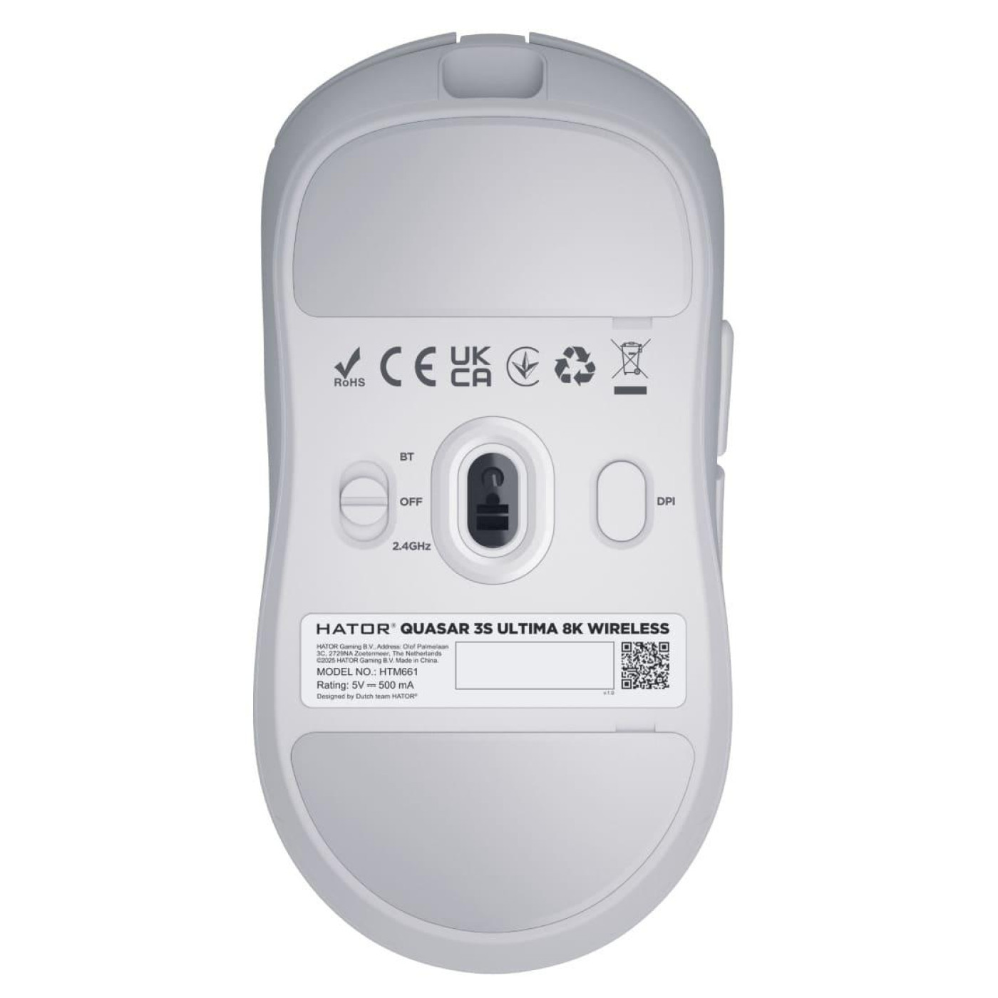 Миша HATOR Quasar 3S Ultima 8K Wireless White (HTM661)