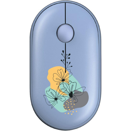 Бездротова миша 2E MF300 FLORA:MALLOW Silent WL BT, синій (2E-MF300WFLORABL)
