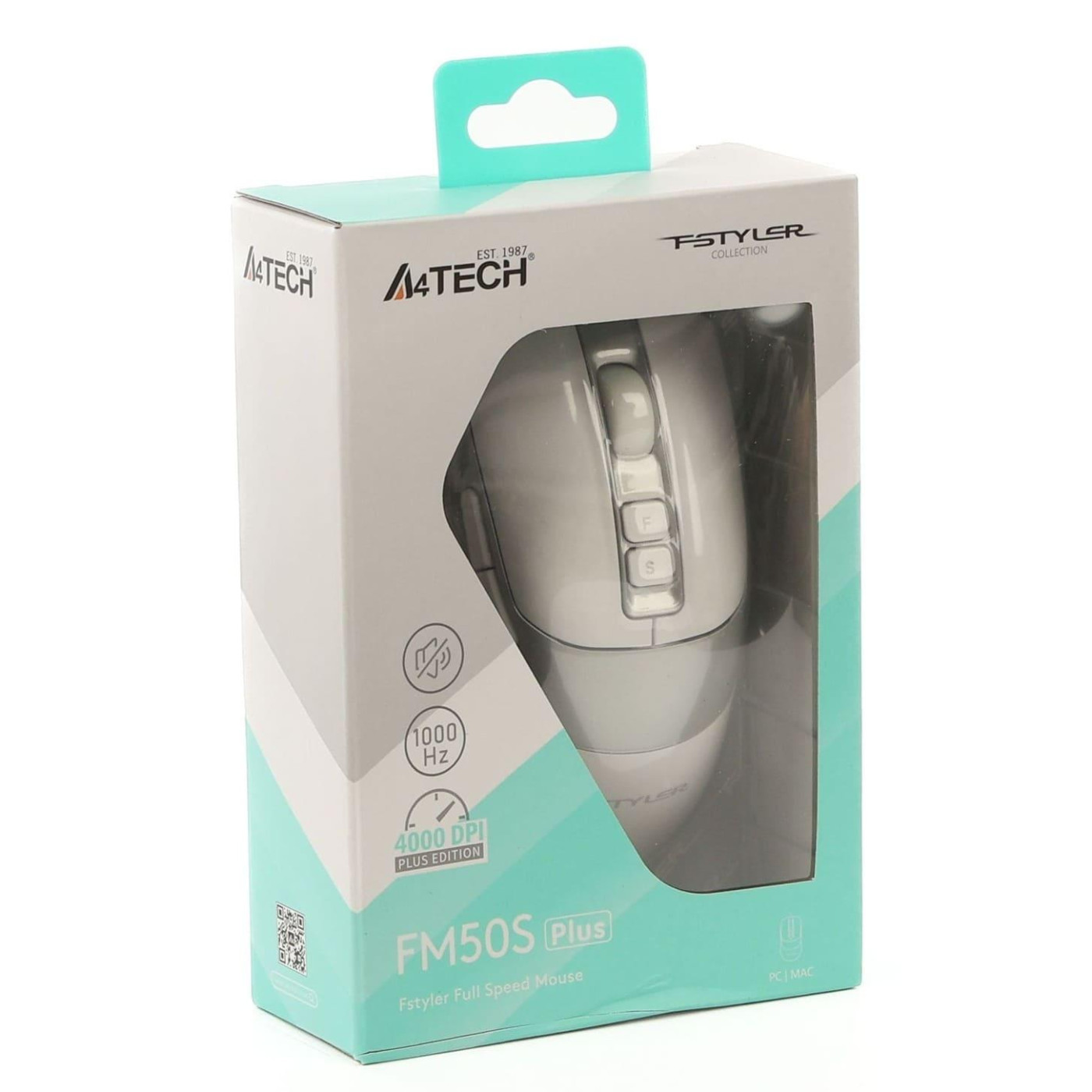 Мышь A4Tech Fstyler FM50S Plus (White) Silent USB (FM50S Plus (White))