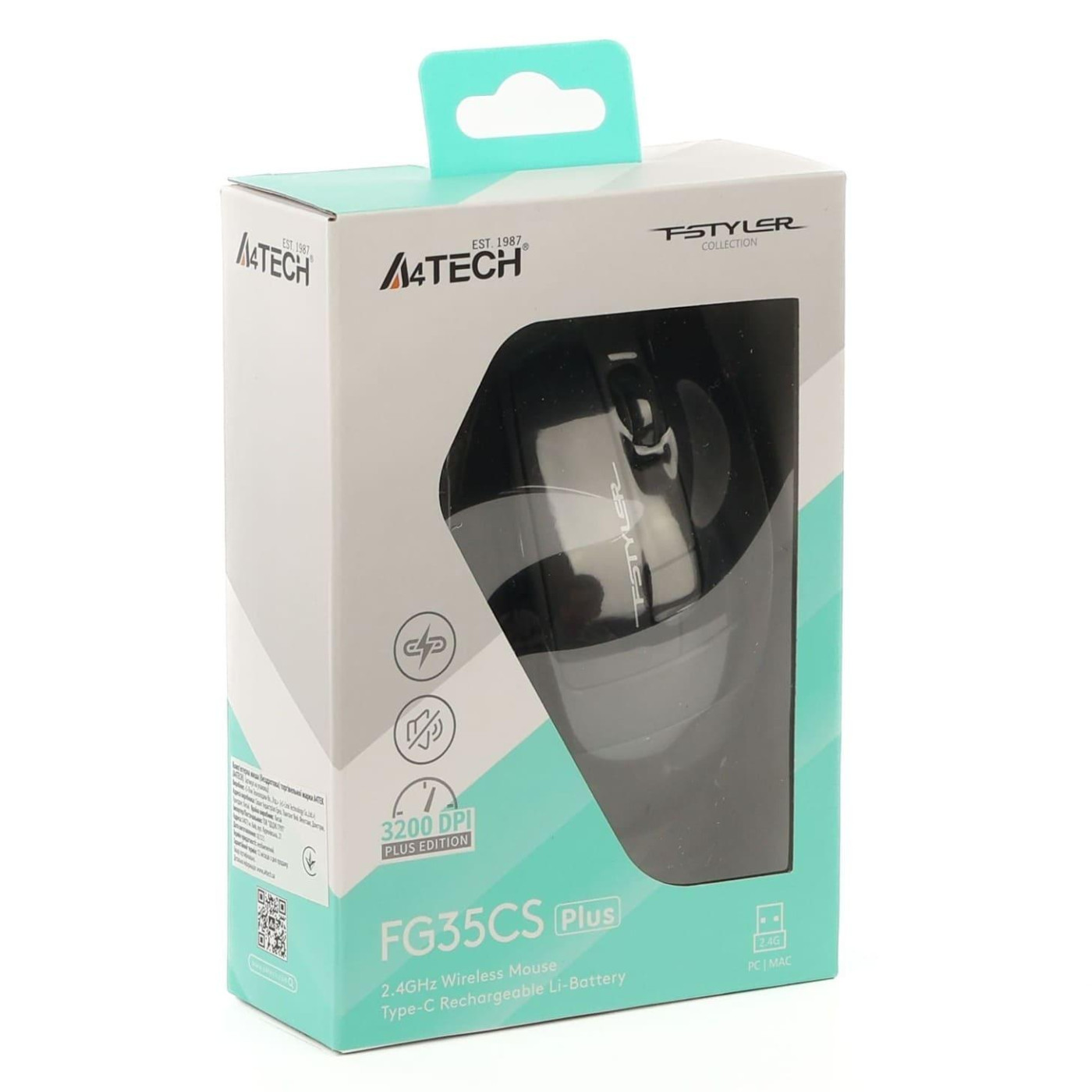 Миша A4Tech Fstyler FG35CS Plus (Grey) Silent (FG35CS Plus (Grey))