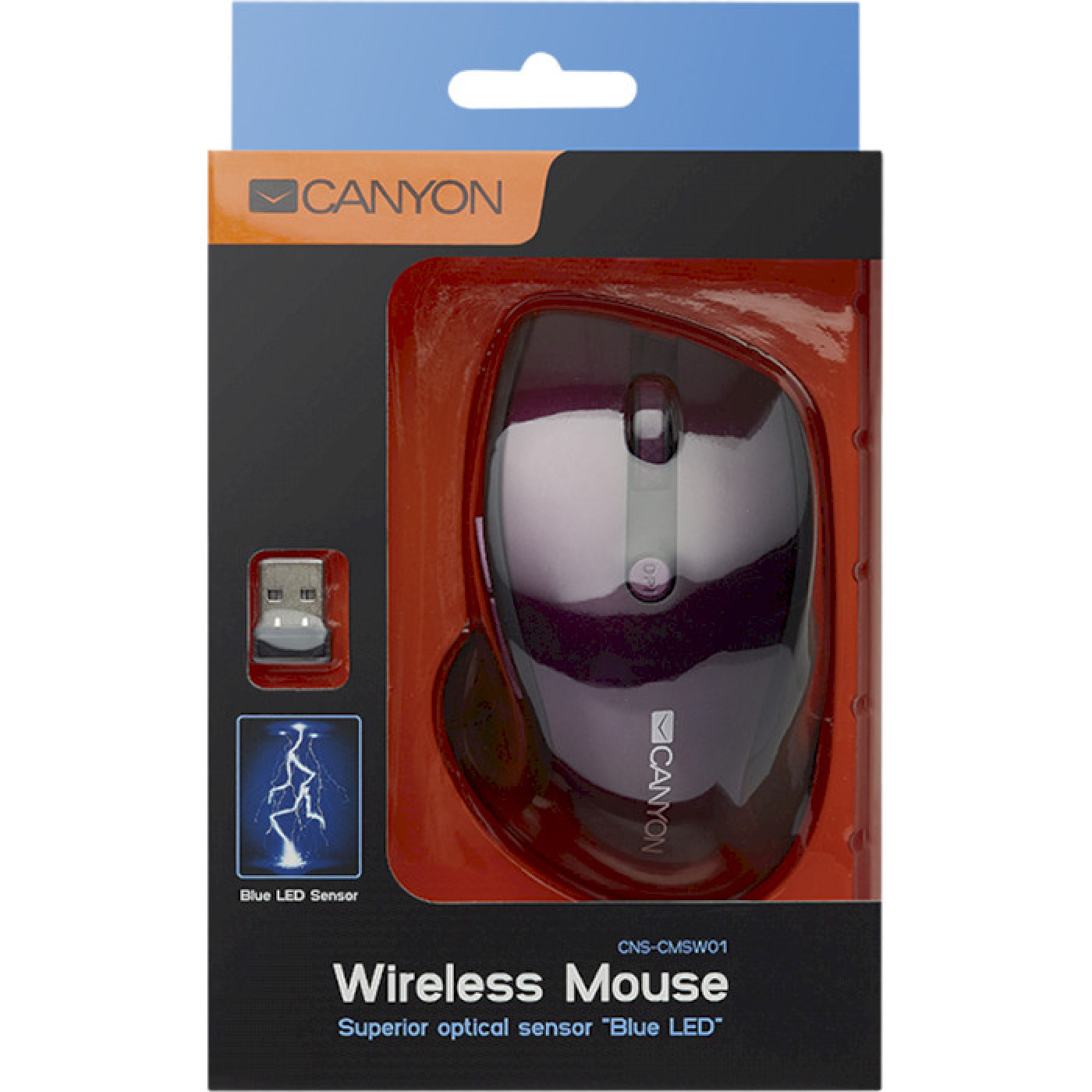 Беспроводная мышь Canyon CNS-CMSW01P Purple (CNS-CMSW01P)