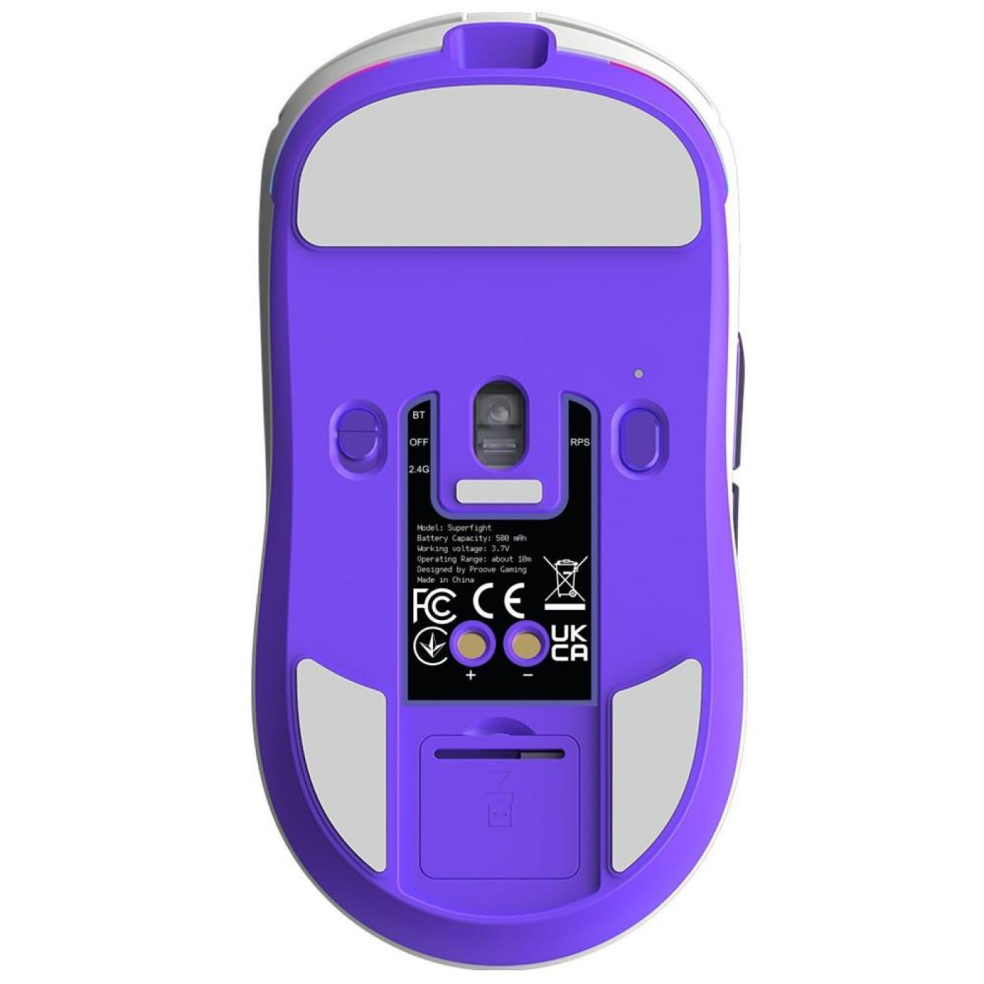 Миша Proove Gaming Superfight Wireless with Charging Dock White/Purple (WMSW00122002)