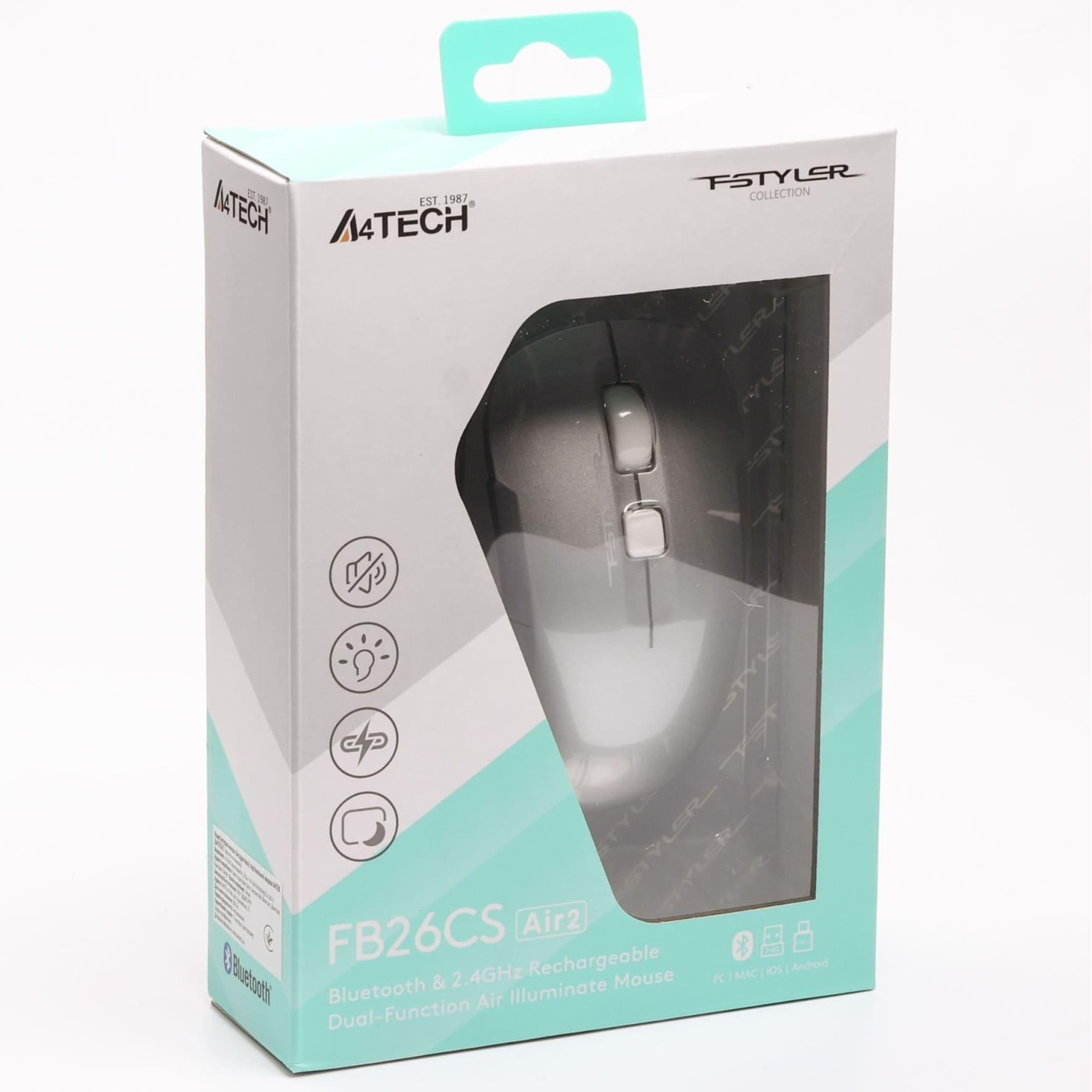Мышь A4Tech Fstyler FB26CS Air2 (Icy White) (FB26CS AIR2 (ICY WHITE))