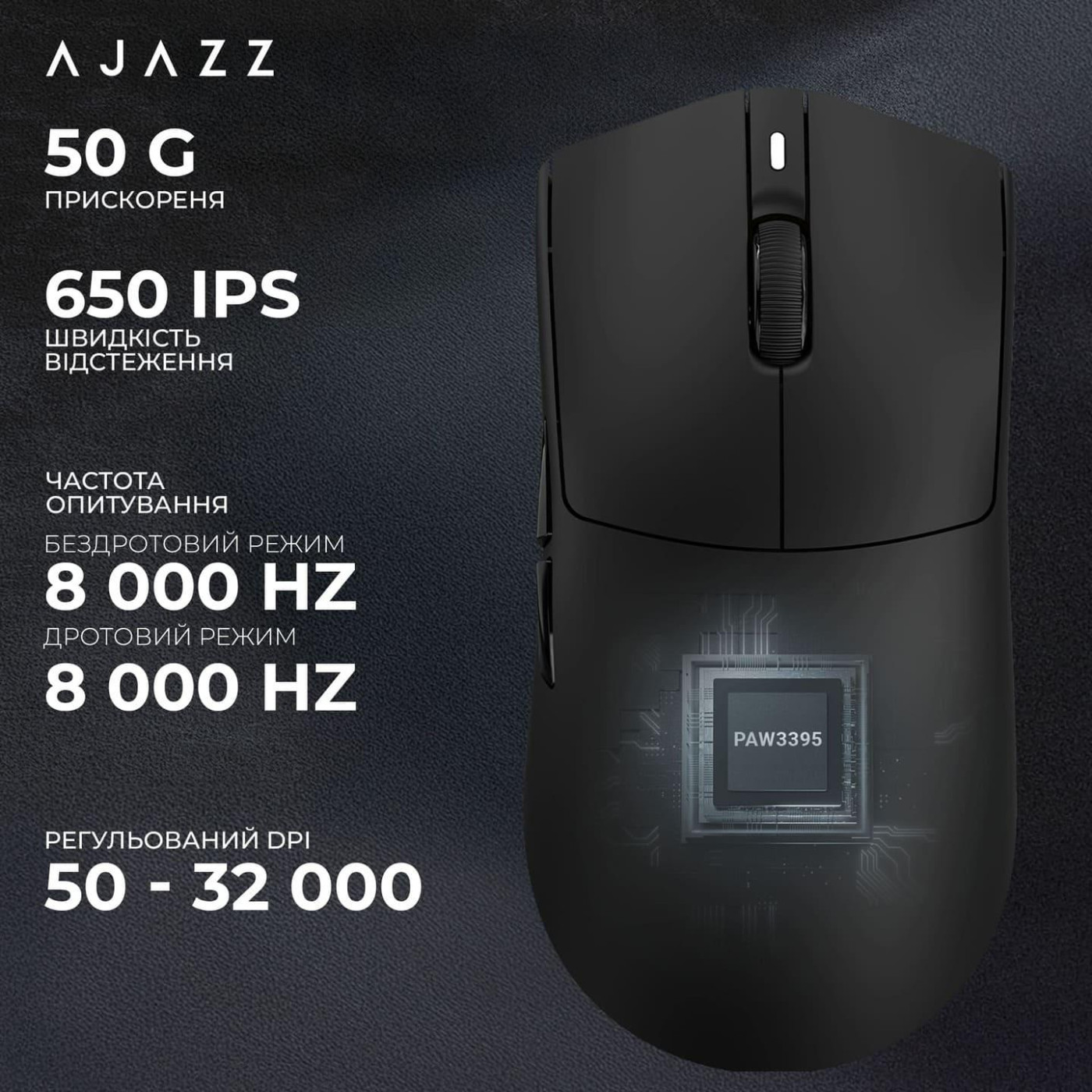 Мышь Ajazz AJ139 Near Link V3 Pro+ White (AJ139-NL-V3-PRO-W)