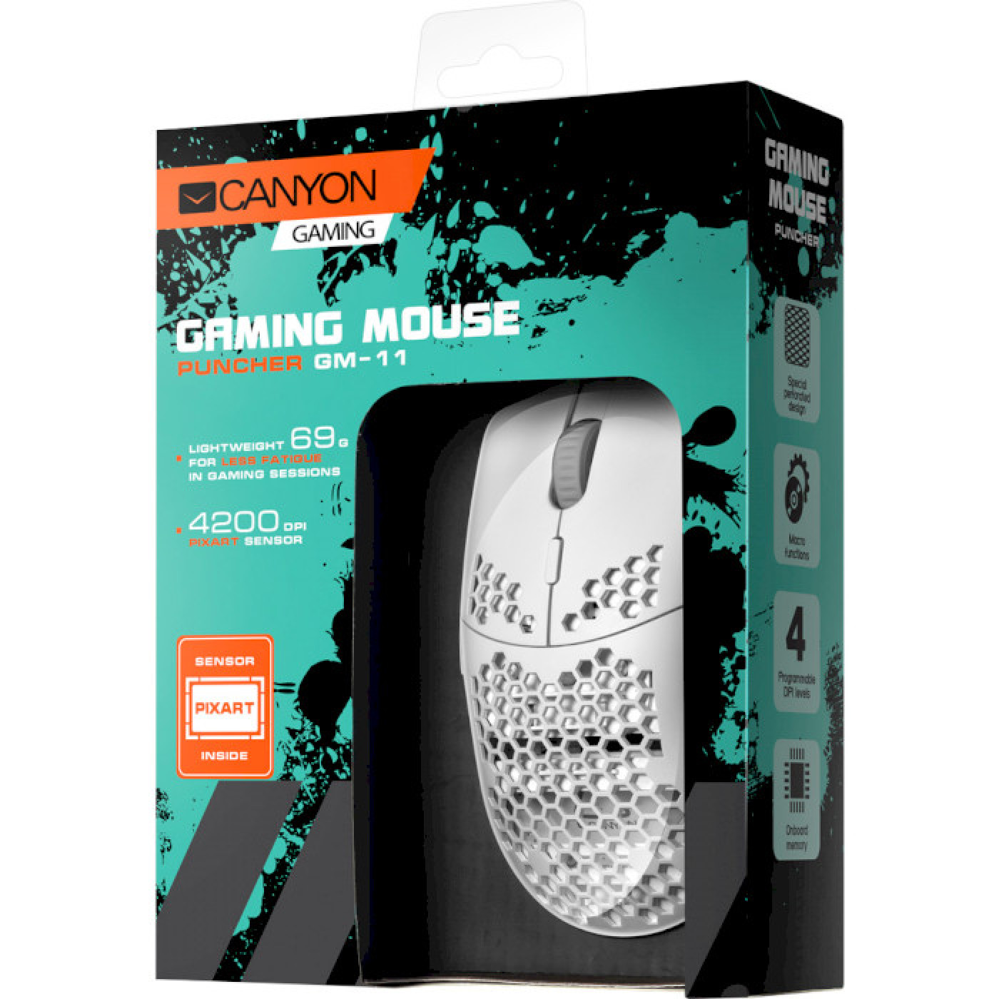 Миша Canyon Puncher GM-11 Gaming USB White (CND-SGM11W)