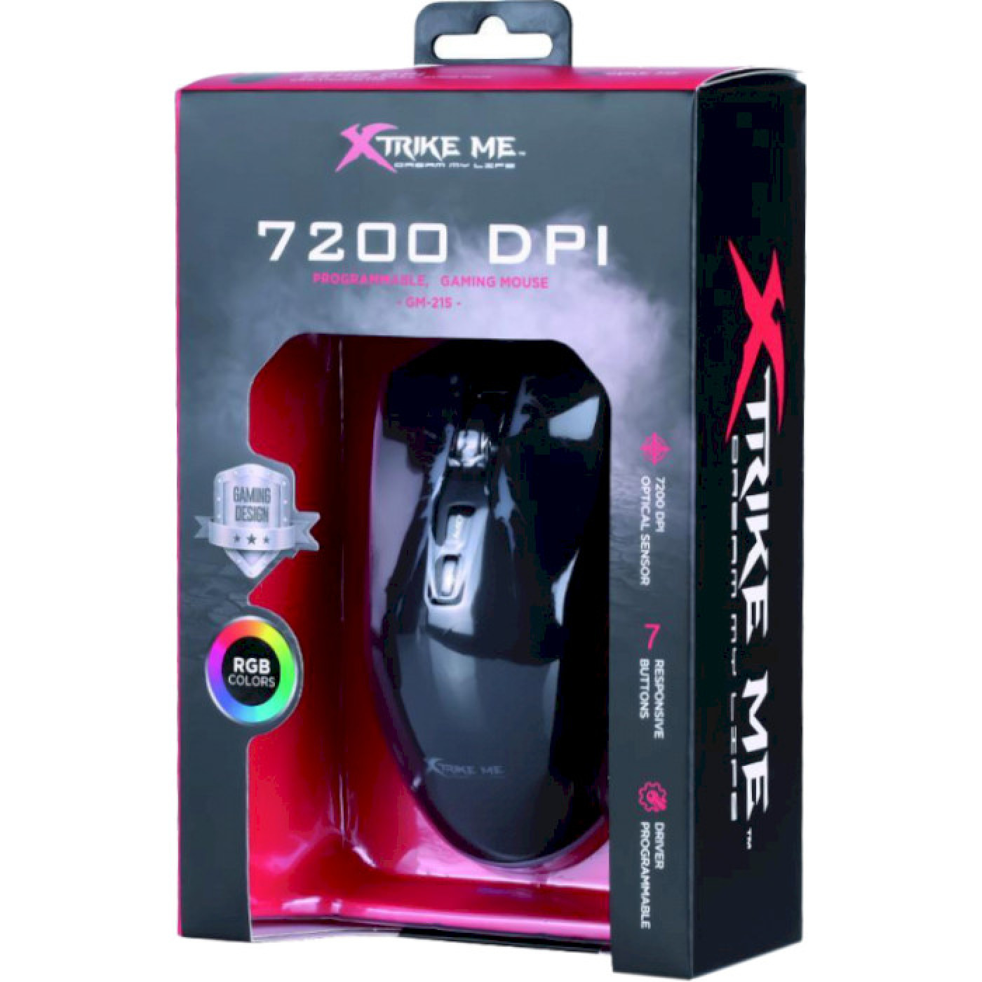 Мышь Xtrike Me Xtrike GM-215 RGB-LED USB Black (GM-215)