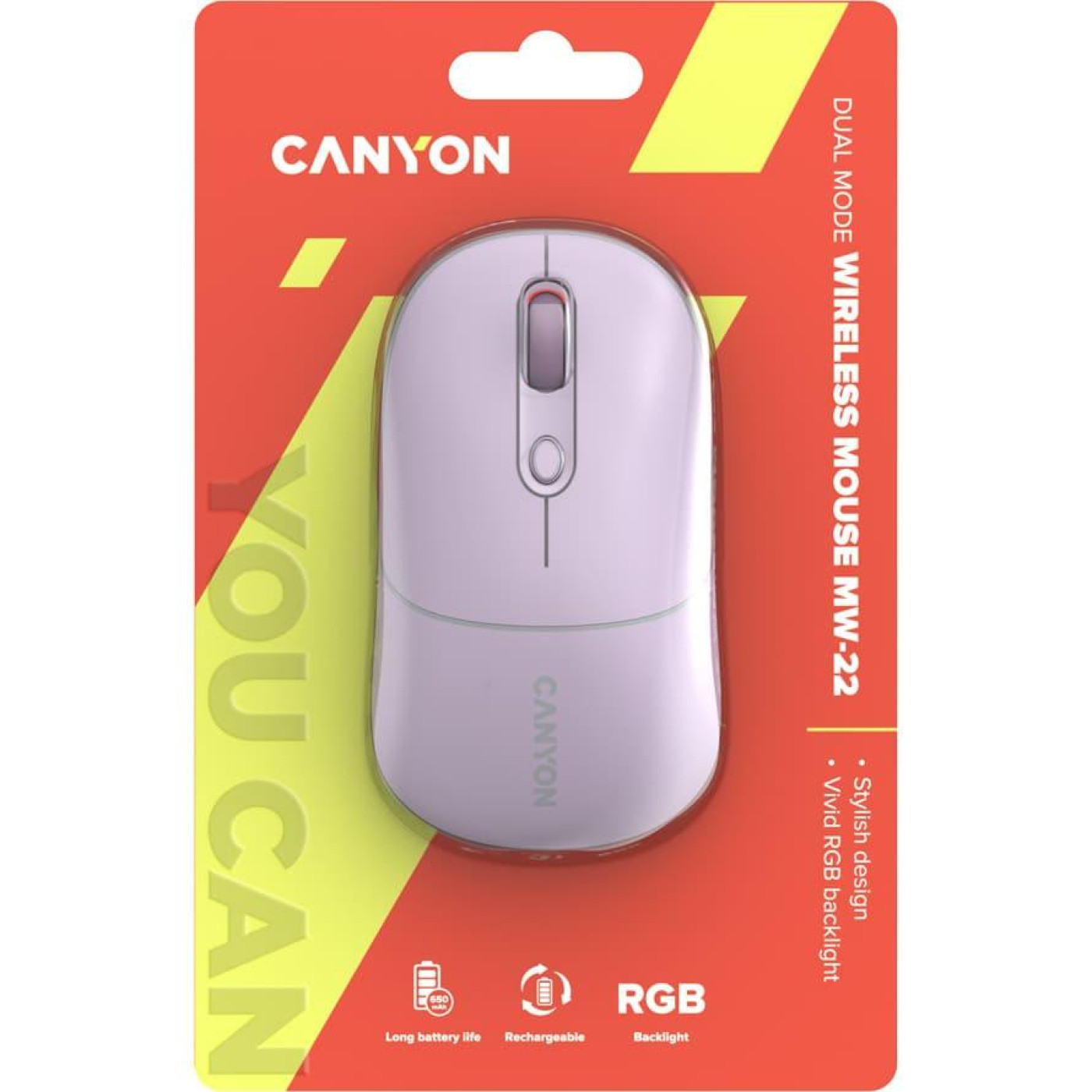 Мышь Canyon MW-22 2 in 1 Wireless Pearl Rose (CNS-CMSW22PR)