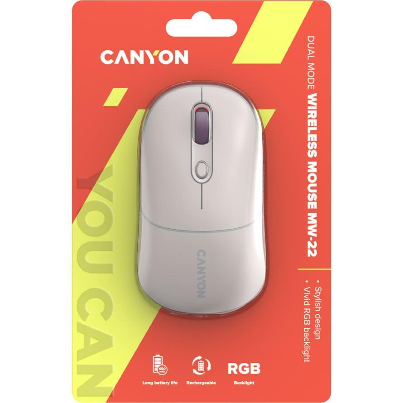 Мышь Canyon MW-22 2 in 1 Wireless Rice (CNS-CMSW22RC)