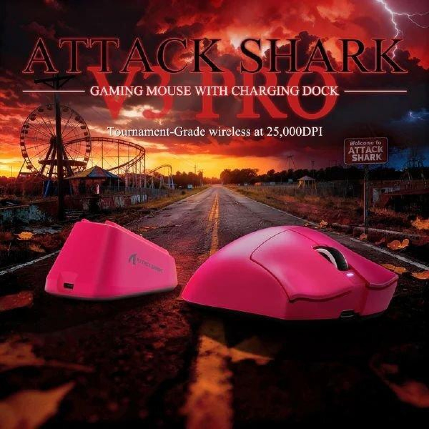 Миша Attack Shark V3 Pro Wireless (AS-6972792472560-P) Pink (G-000004414)
