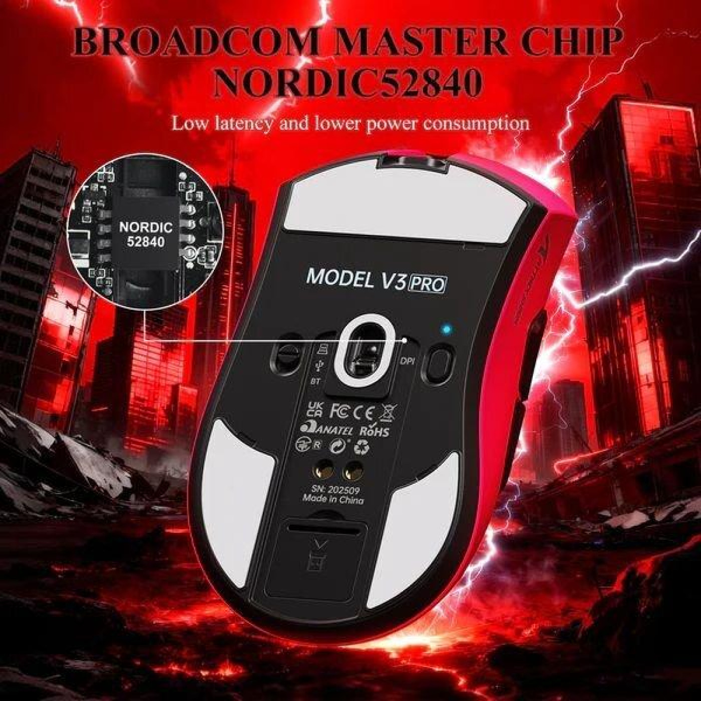 Миша Attack Shark V3 Pro Wireless (AS-6972792472560-P) Pink (G-000004414)