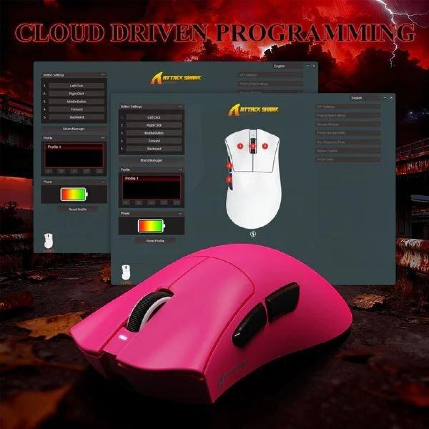 Миша Attack Shark V3 Pro Wireless (AS-6972792472560-P) Pink (G-000004414)