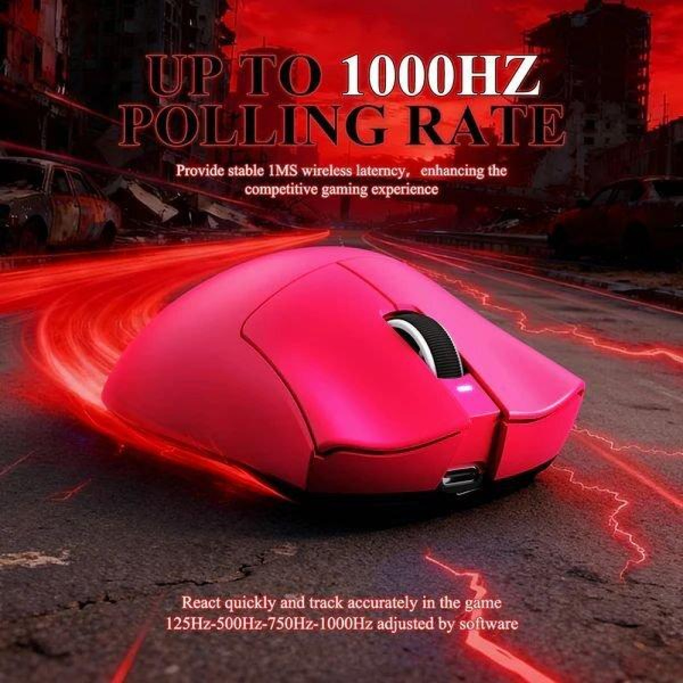 Миша Attack Shark V3 Pro Wireless (AS-6972792472560-P) Pink (G-000004414)