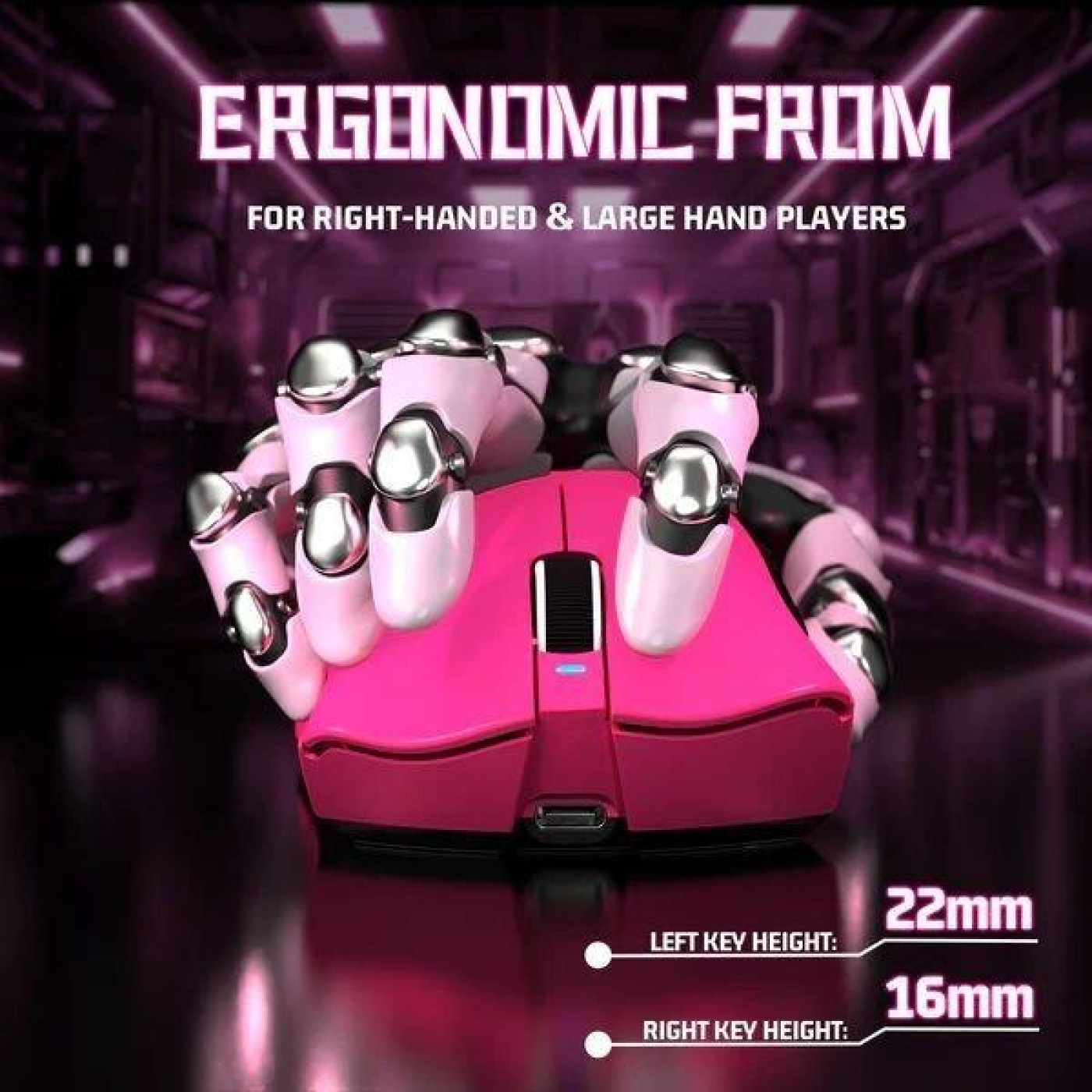 Миша Attack Shark V3 Wireless (AS-6972792472591-BR) Berry Red (G-000004411)
