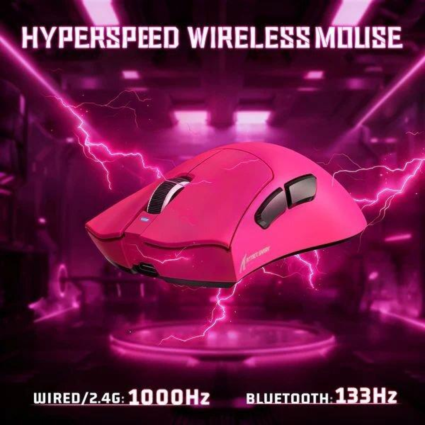 Миша Attack Shark V3 Wireless (AS-6972792472591-BR) Berry Red (G-000004411)