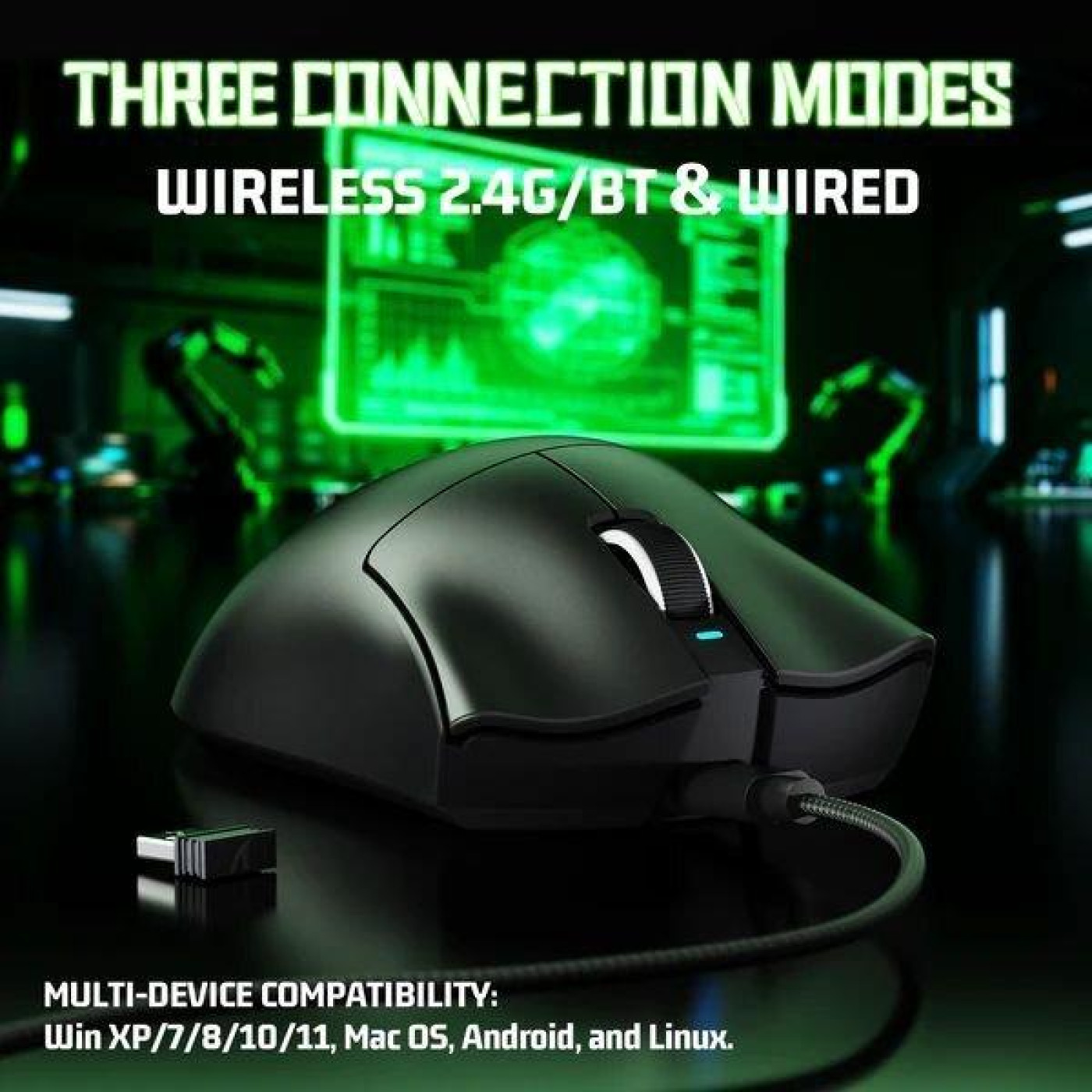 Миша Attack Shark V3 Wireless (AS-6972792472614-B) Black (G-000004413)
