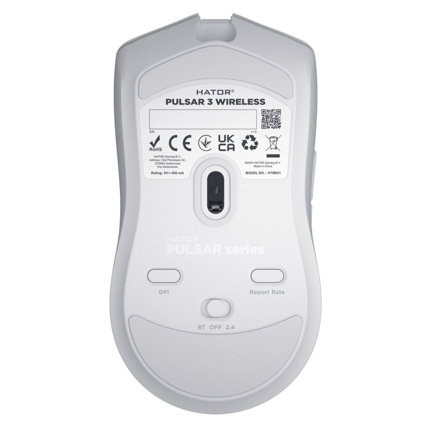 Мышь HATOR Pulsar 3 Wireless White (HTM631)