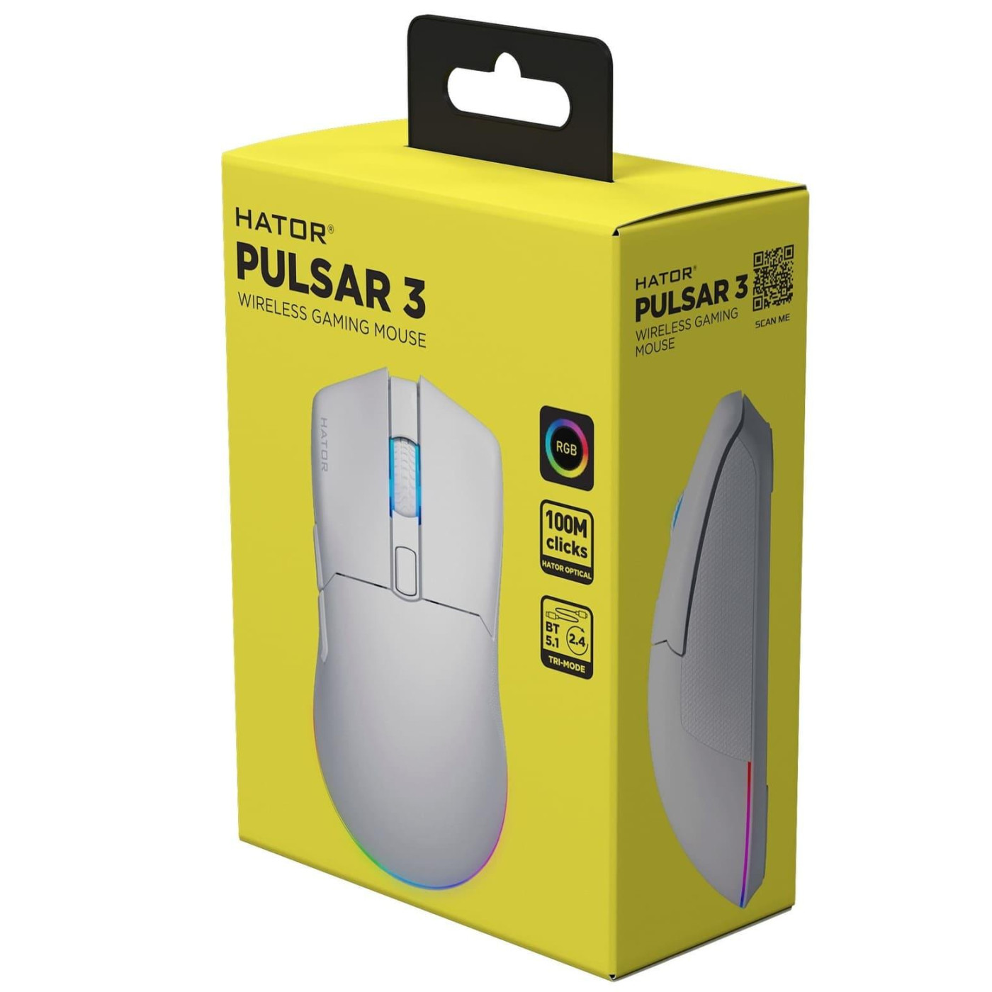 Мышь HATOR Pulsar 3 Wireless White (HTM631)