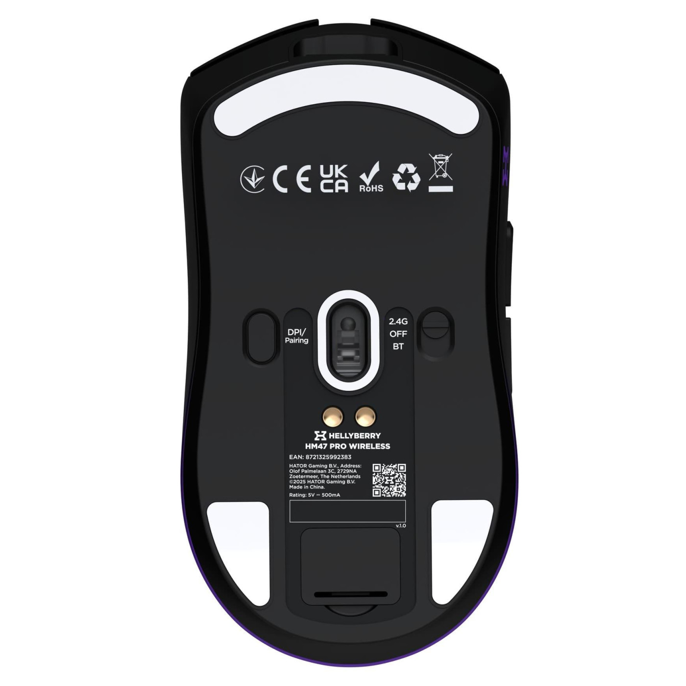 Мышь HATOR Hellyberry HM47 PRO wireless Black Violet Gradient (HM47PRO_black_violet)