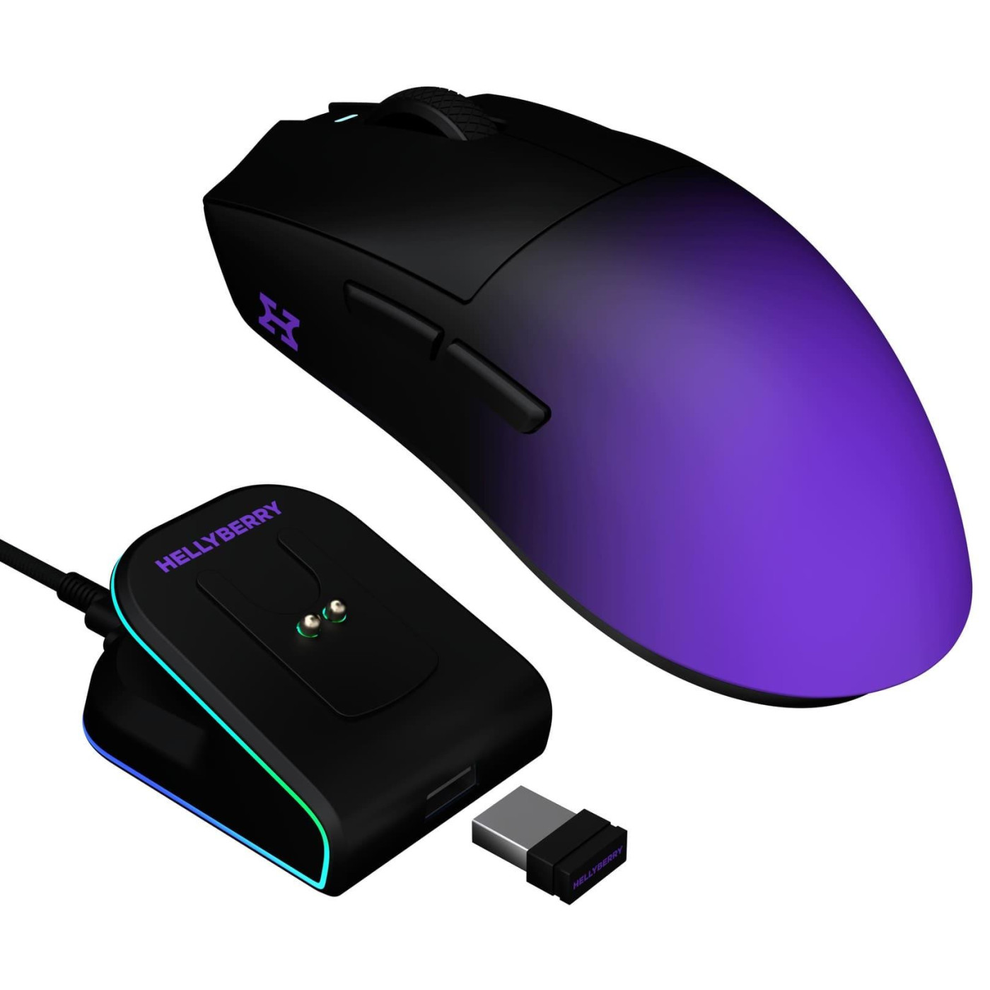 Мышь HATOR Hellyberry HM47 PRO wireless Black Violet Gradient (HM47PRO_black_violet)
