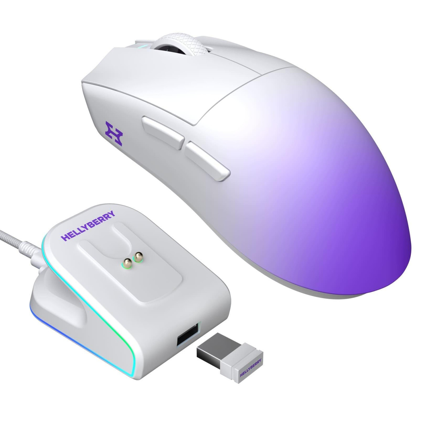 Мышь HATOR Hellyberry HM47 PRO wireless White Violet Gradient (HM47PRO_white_violet)