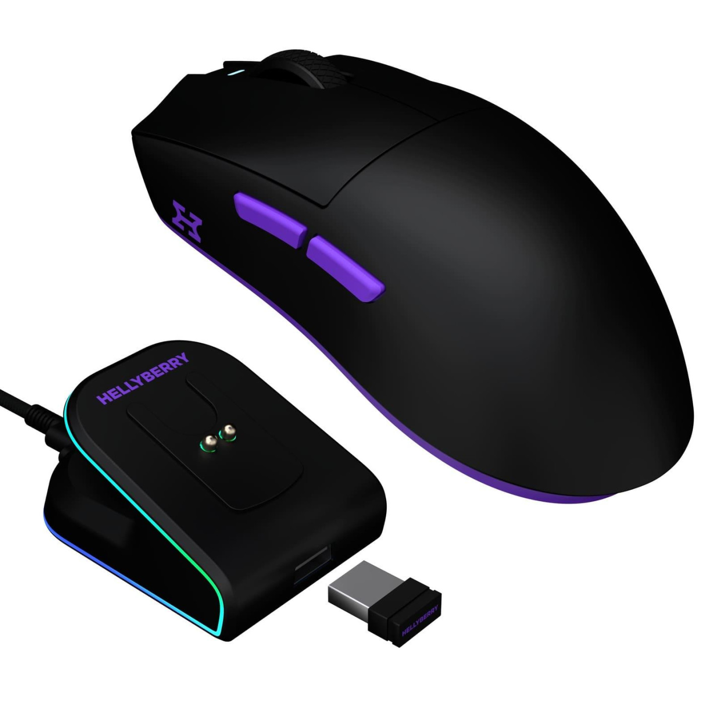 Мышь HATOR Hellyberry HM47 Wireless Black Violet (HM47_black_violet)