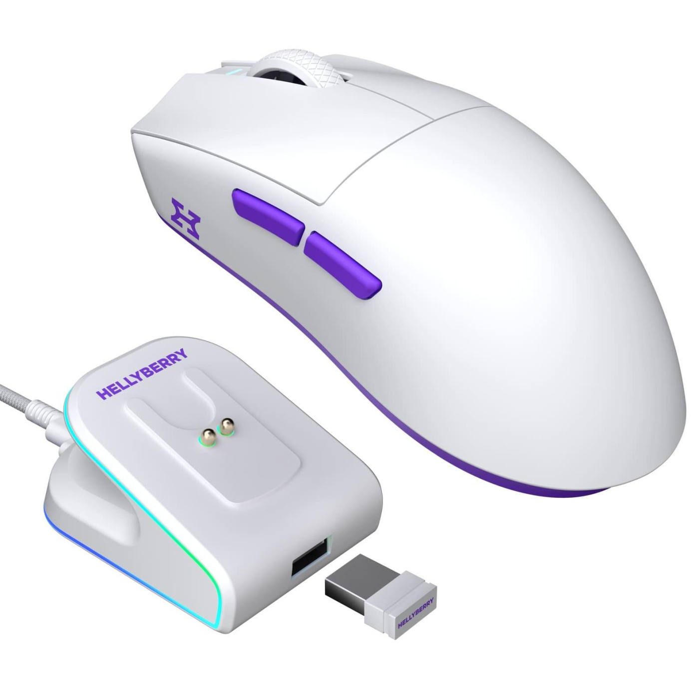 Мышь HATOR Hellyberry HM47 Wireless White Violet (HM47_white_violet)