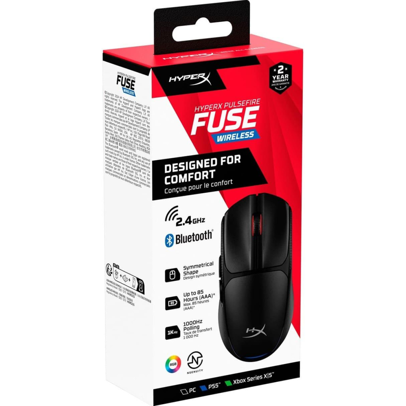 Мышь HyperX Pulsefire Fuse RGB Black (A1KY6AA)