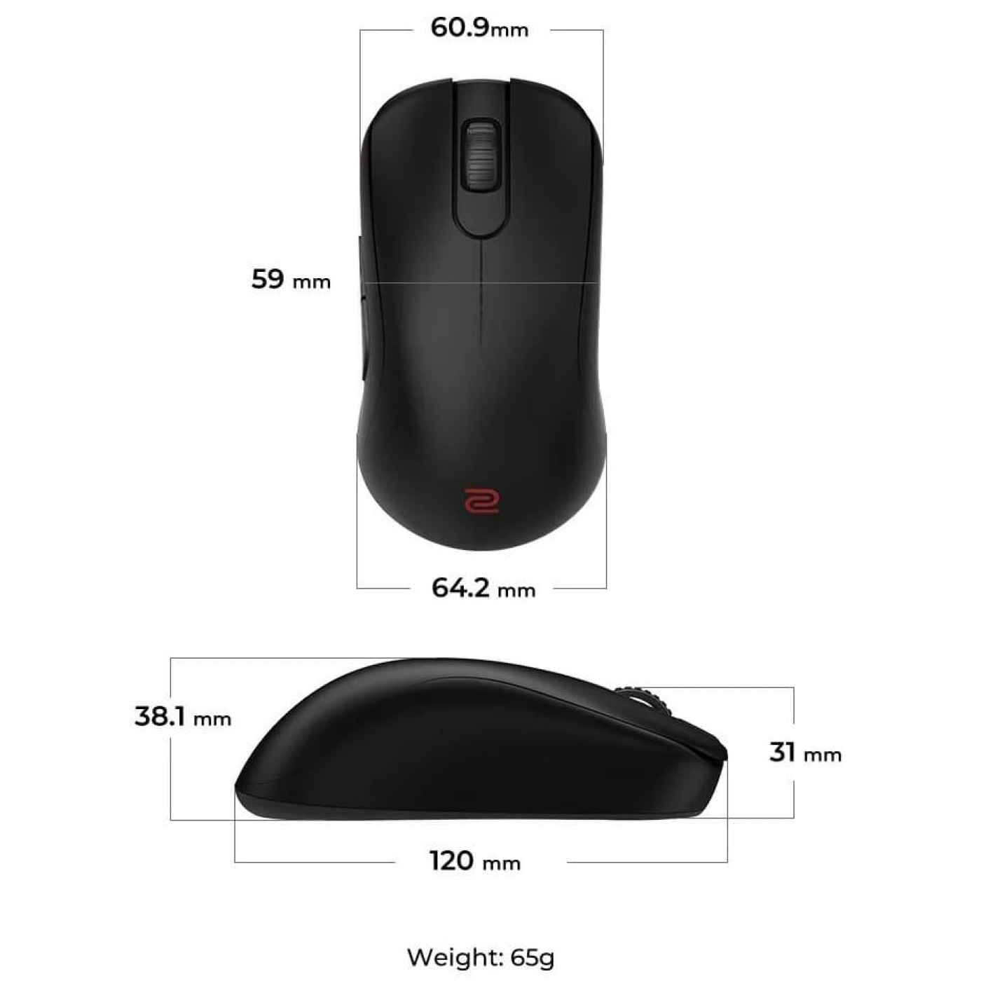 Мышь Zowie S2‑DW Black (9H.N4NBE.A2E)