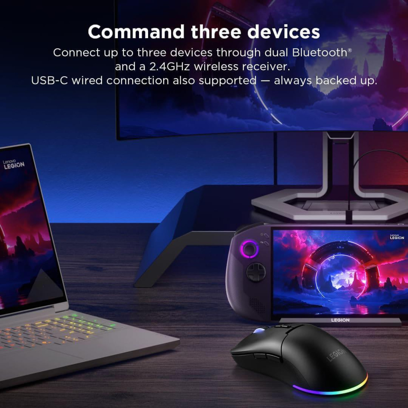 Миша Lenovo Legion M220 Wireless RGB Gaming Mouse (GY51U28359)