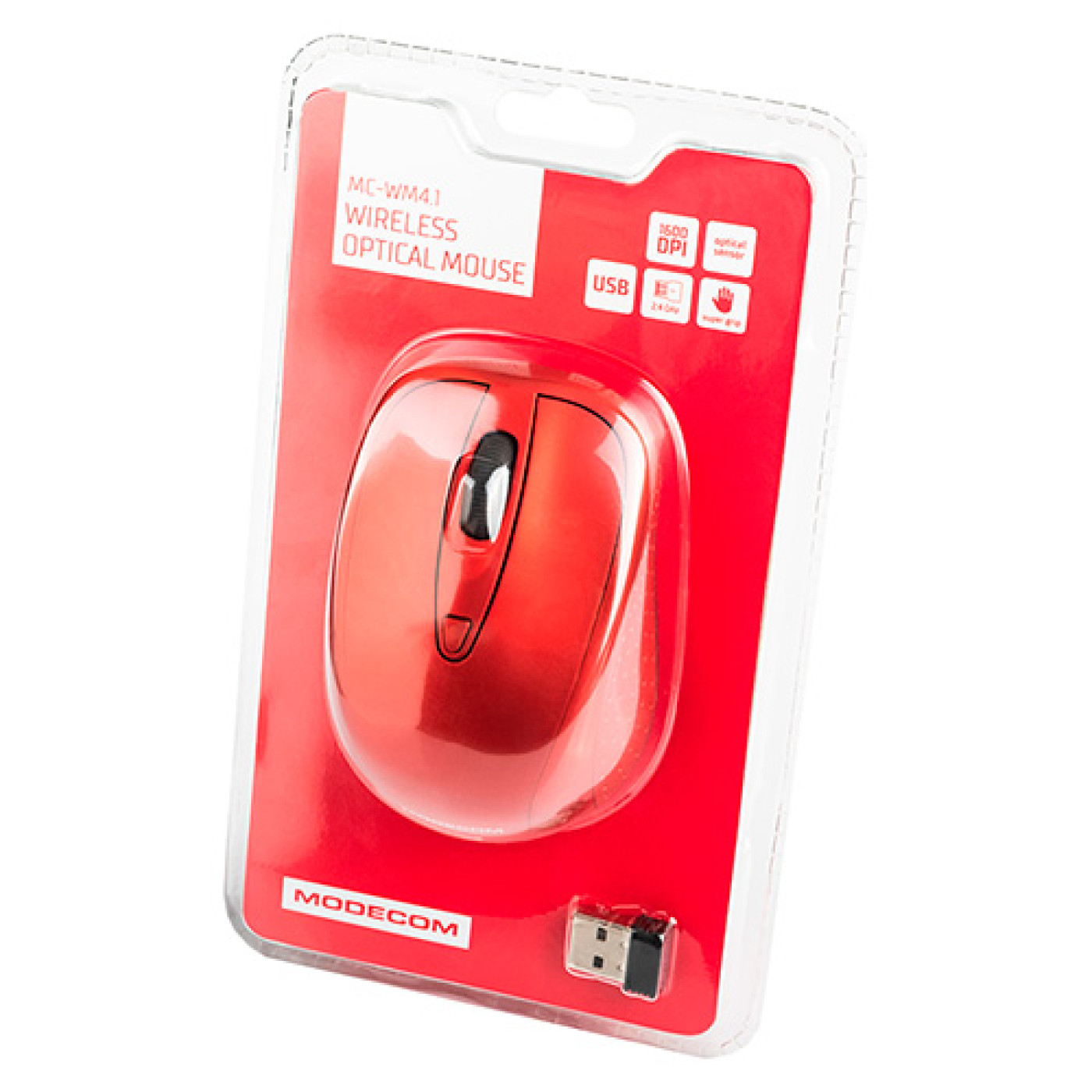 Беспроводная мышь Modecom MC-WM4.1 Red (M-MC-0WM4.1-500)