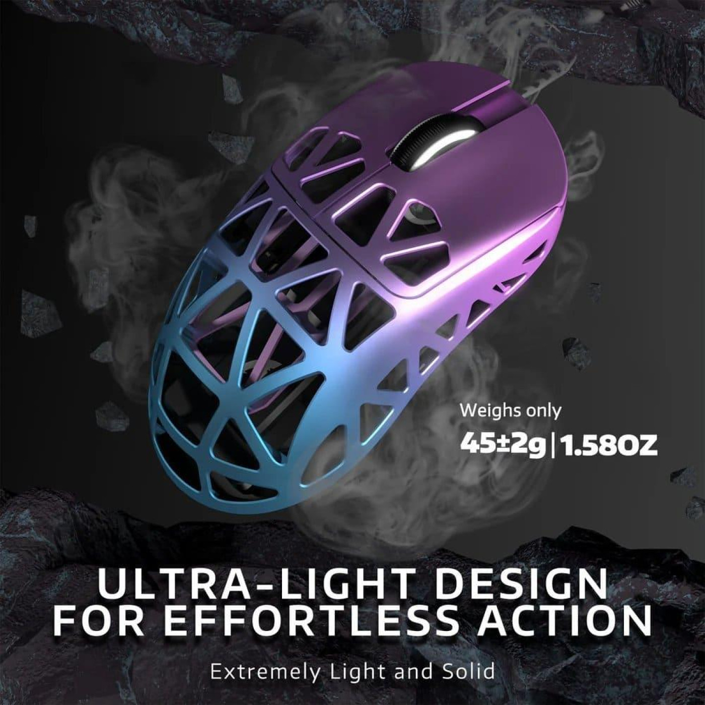 Мышь Attack Shark R2 Magnesium Alloy 8K Purple (AS-6972792470375-P)