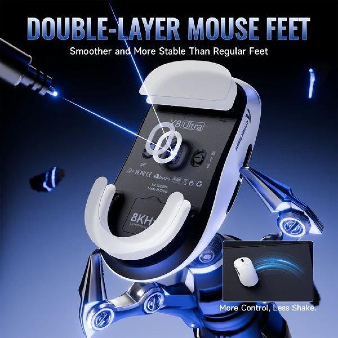Мышь Attack Shark X8 Ultimate Wireless (AS-6979033730090-W) White (G-000004492)