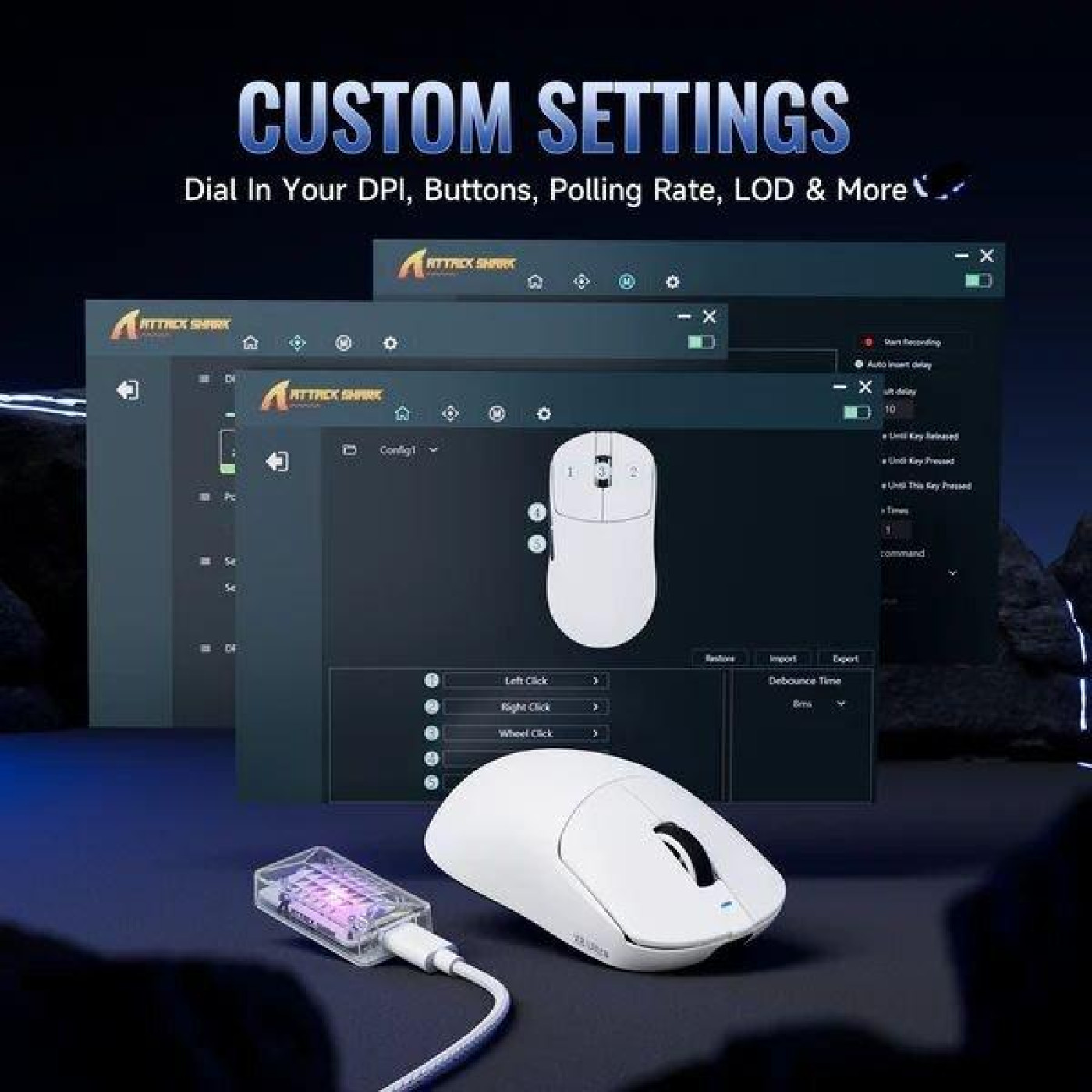 Мышь Attack Shark X8 Ultimate Wireless (AS-6979033730090-W) White (G-000004492)