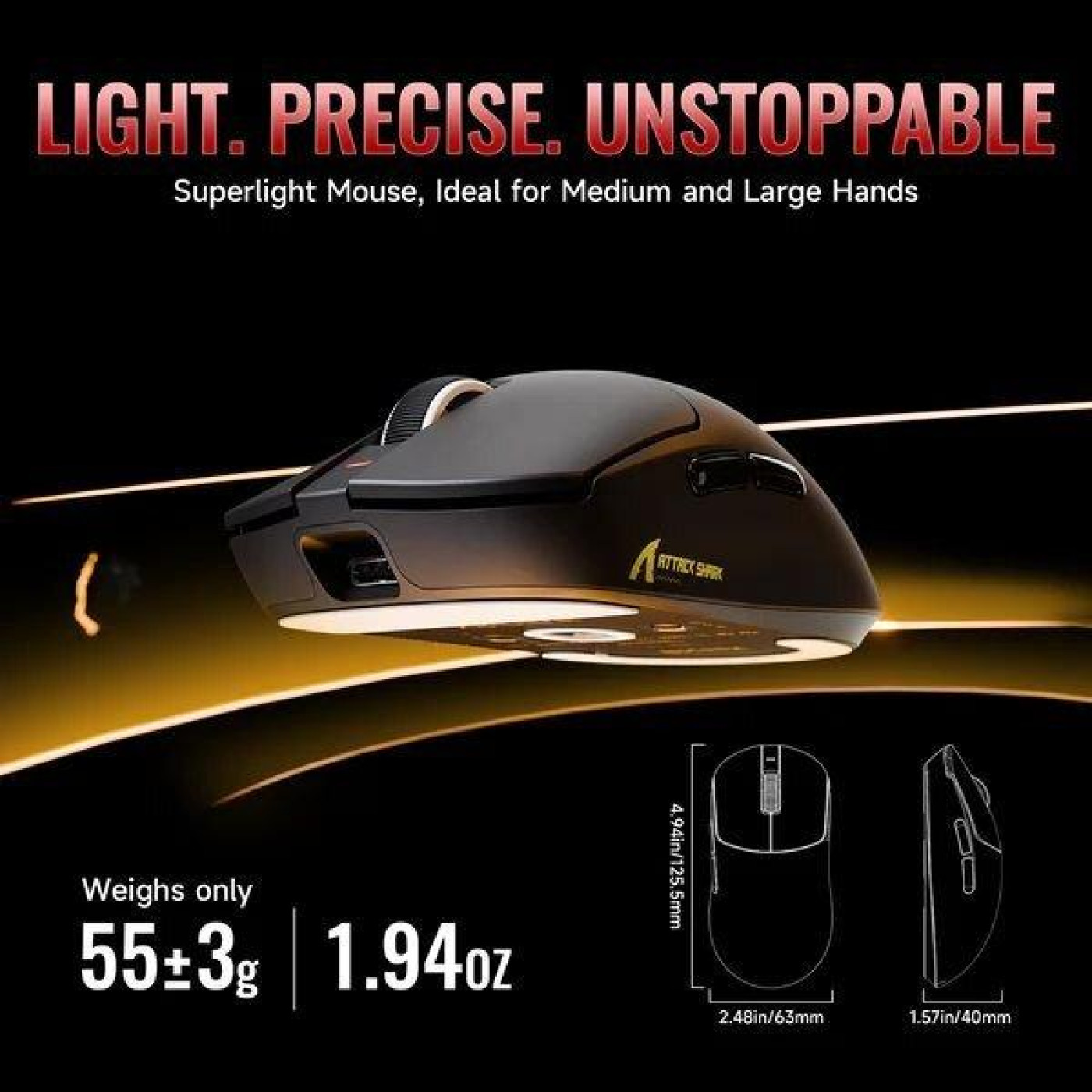 Мышь Attack Shark X8 Ultimate Wireless (AS-6979033730106-B) Black (G-000004493)