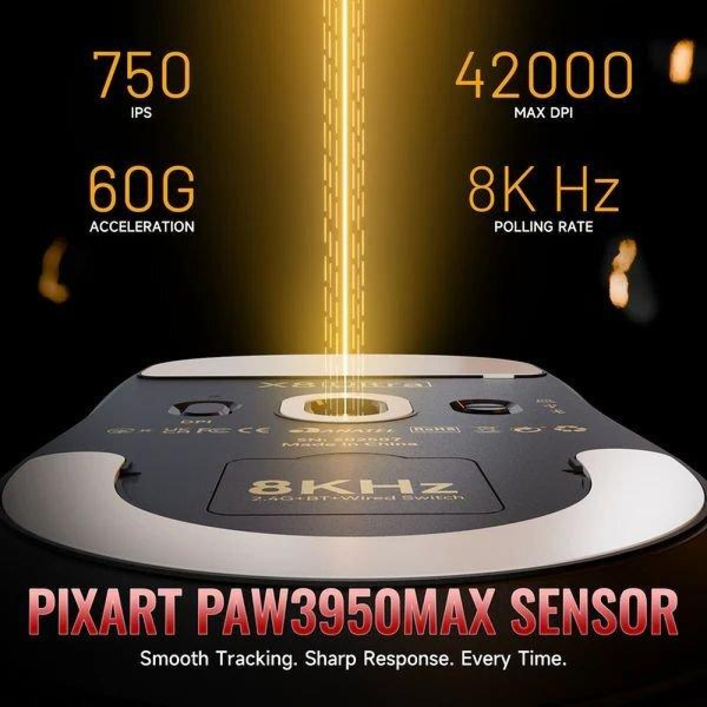 Мышь Attack Shark X8 Ultimate Wireless (AS-6979033730106-B) Black (G-000004493)