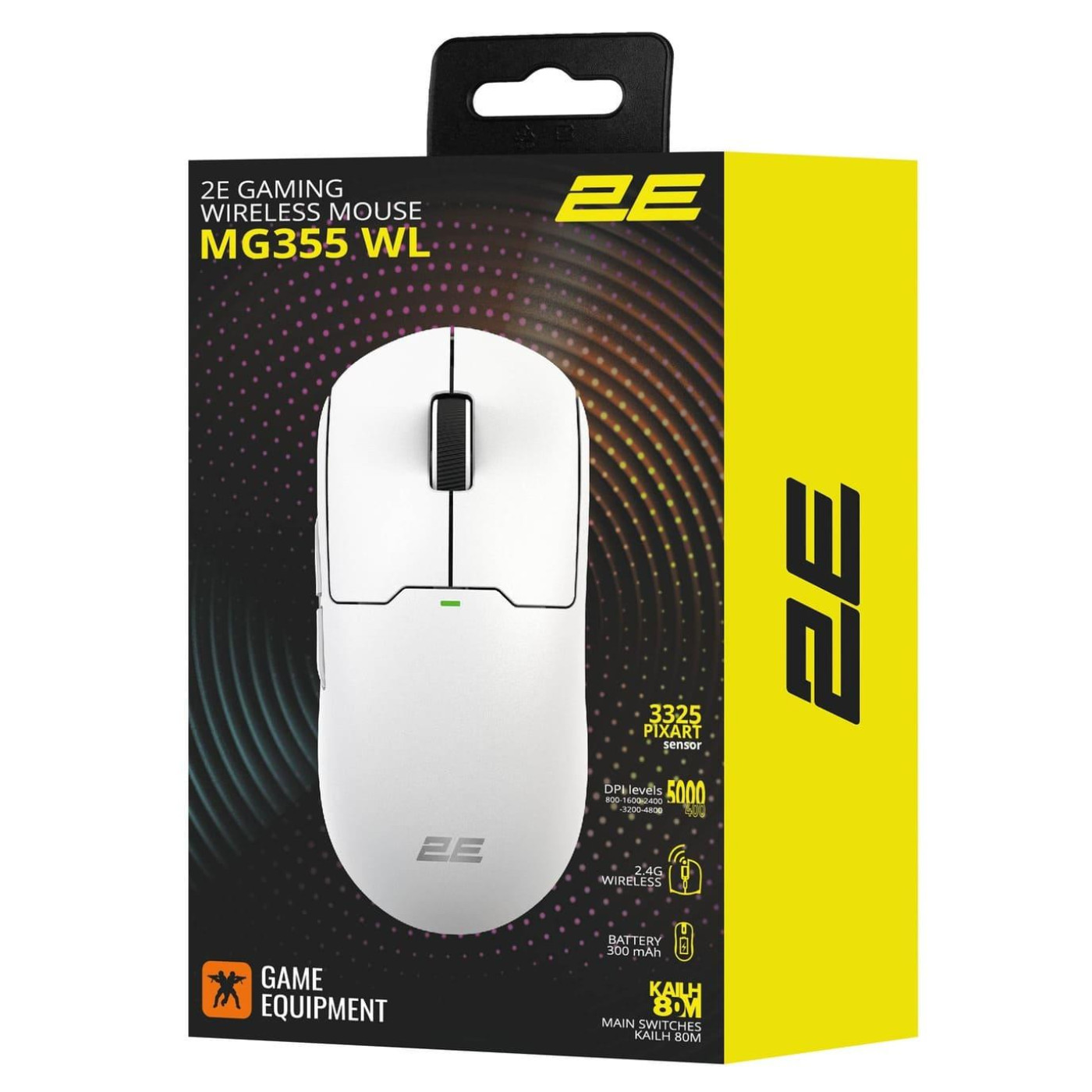 Миша 2E Gaming MG355 RGB Wireless White (2E-MG355UWT-WL)